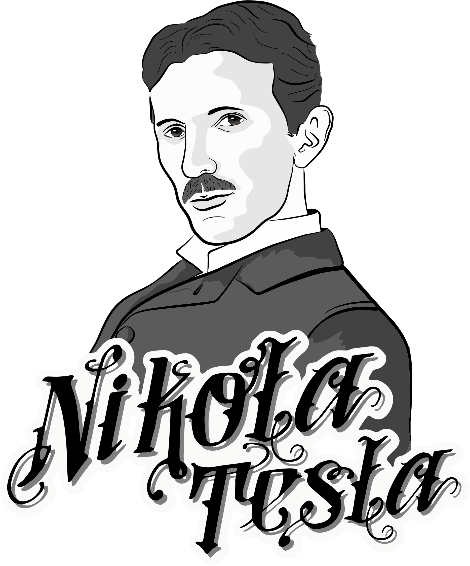 Nikola Tesla Portrait Icons Png - Nikola Tesla Clip Art - HD Wallpaper 