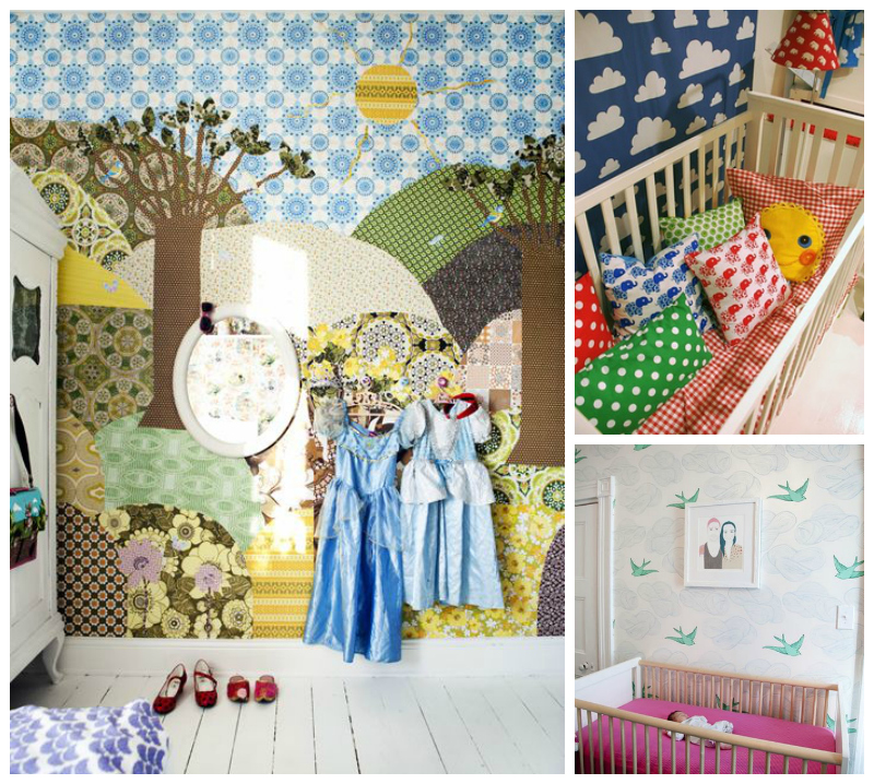 Best Wallpaper In Children S Rooms Via Weebirdy - Nursery Retro - HD Wallpaper 