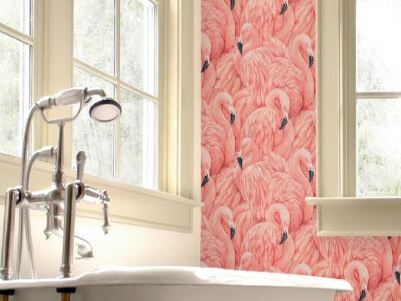 Peonies Wallpaper Tumblr Brass Weekly Flamingo Heaven - Обои С Фламинго Для Стен - HD Wallpaper 