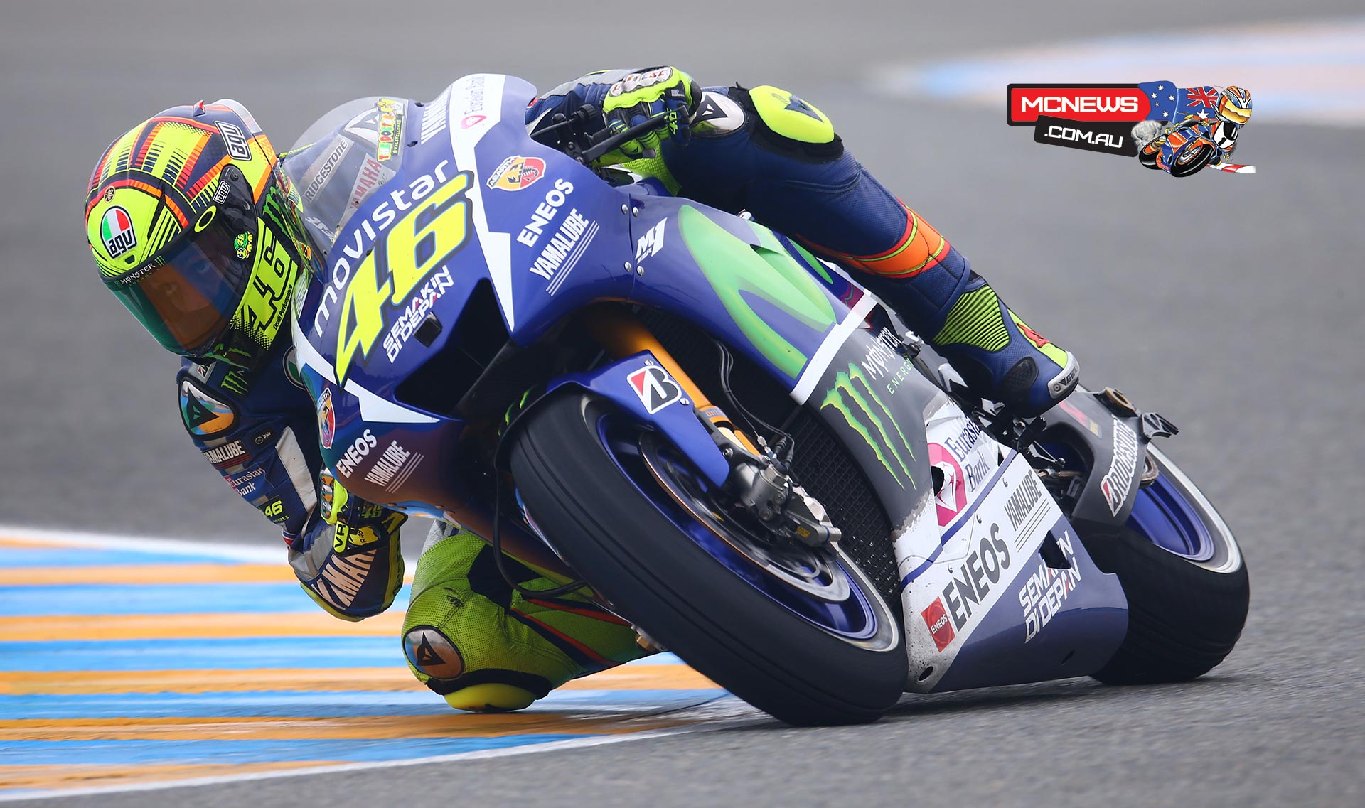 Valentino Rossi 2015 Mcnews Au - HD Wallpaper 