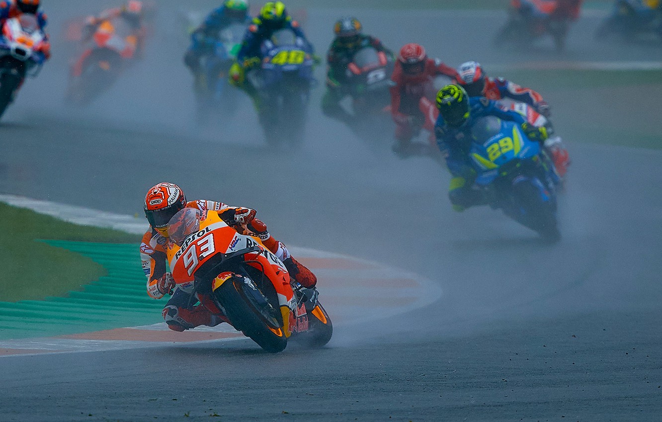 Photo Wallpaper Motogp, Motorsport, Marc Marquez, 2019, - Marc Márquez Motogp Gran Premio Motor De La Comunitat - HD Wallpaper 