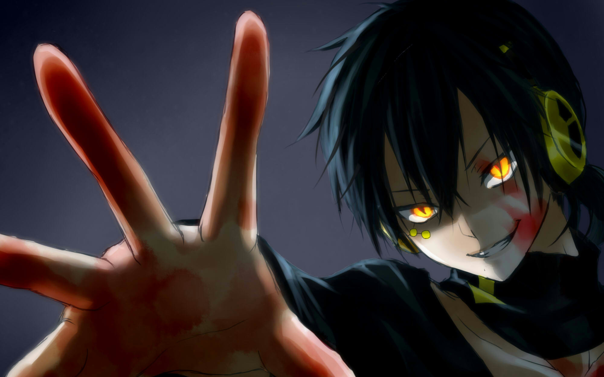 Konoha, Yellow Eyes, Manga, Artwork, Kagerou Project - Anime Hand Close Up - HD Wallpaper 