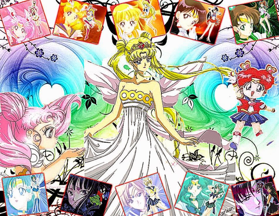 Download Sailor Moon Anime Girl Collage Cute Female - Sailor Moon - 951x736  Wallpaper 