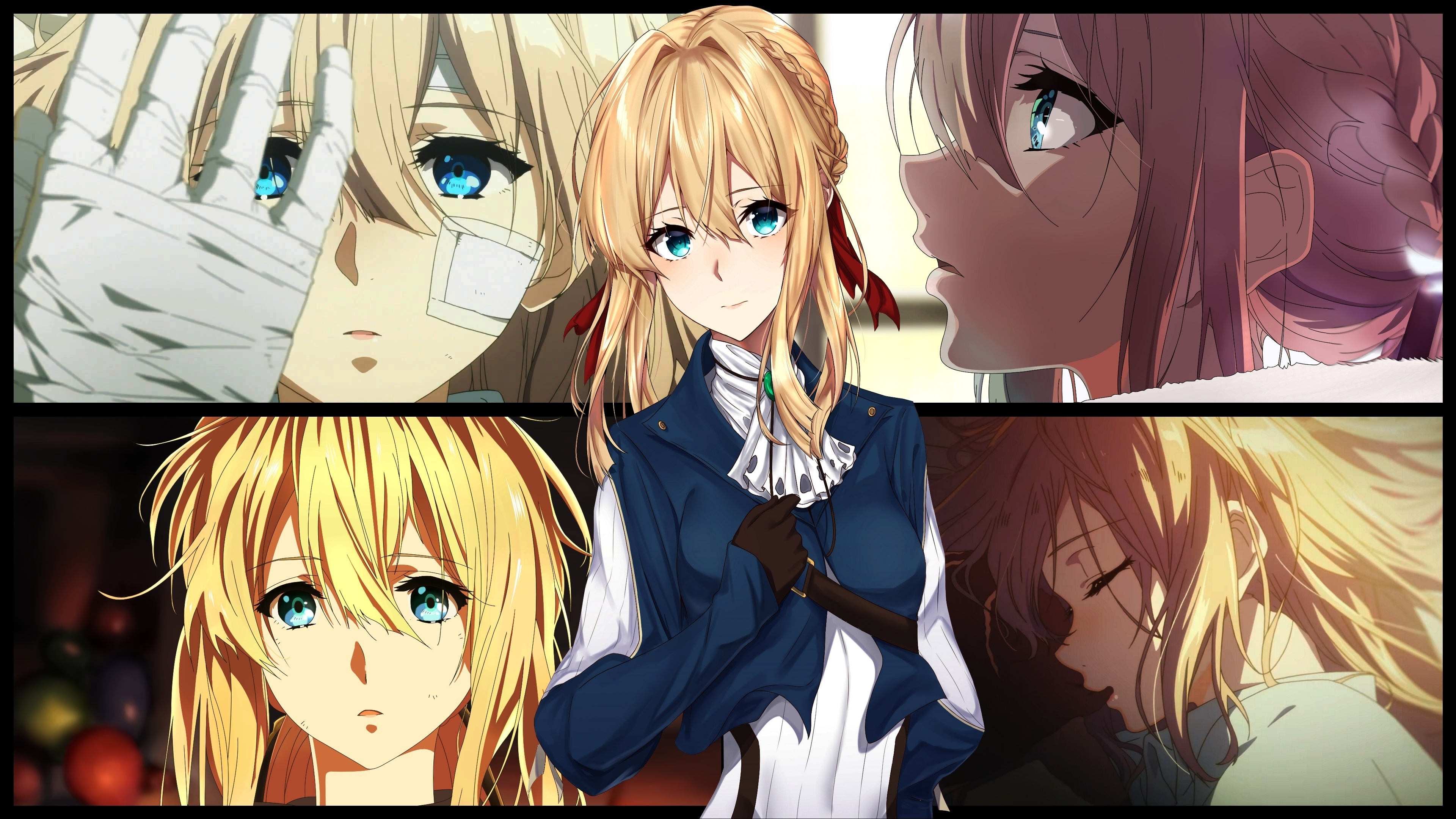 Collage, Anime Girl, Violet Evergarden, Wallpaper - 4k Ultra Hd Violet Evergarden - HD Wallpaper 