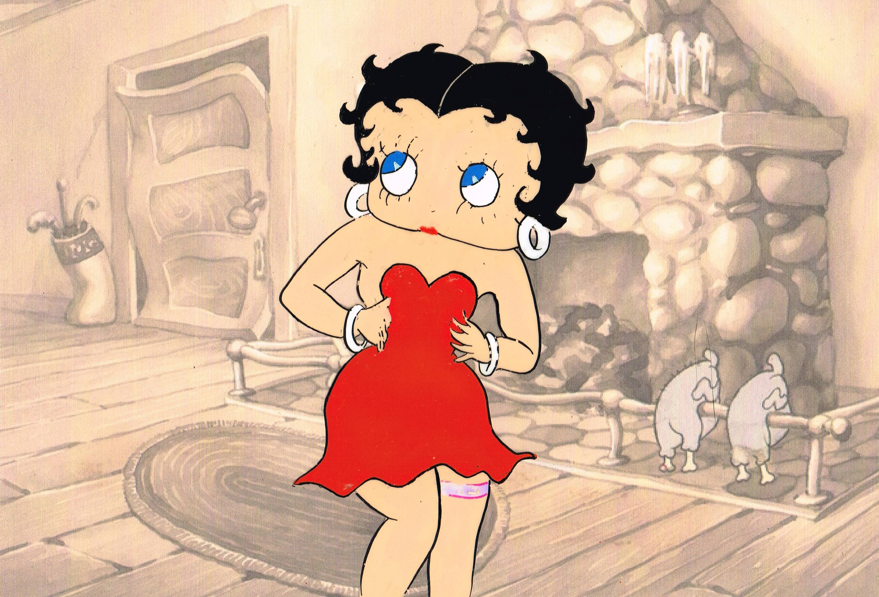 Betty Boop Production Cel 
 Data Src Black Betty Boop - Betty Boop Wallpaper Black & White - HD Wallpaper 