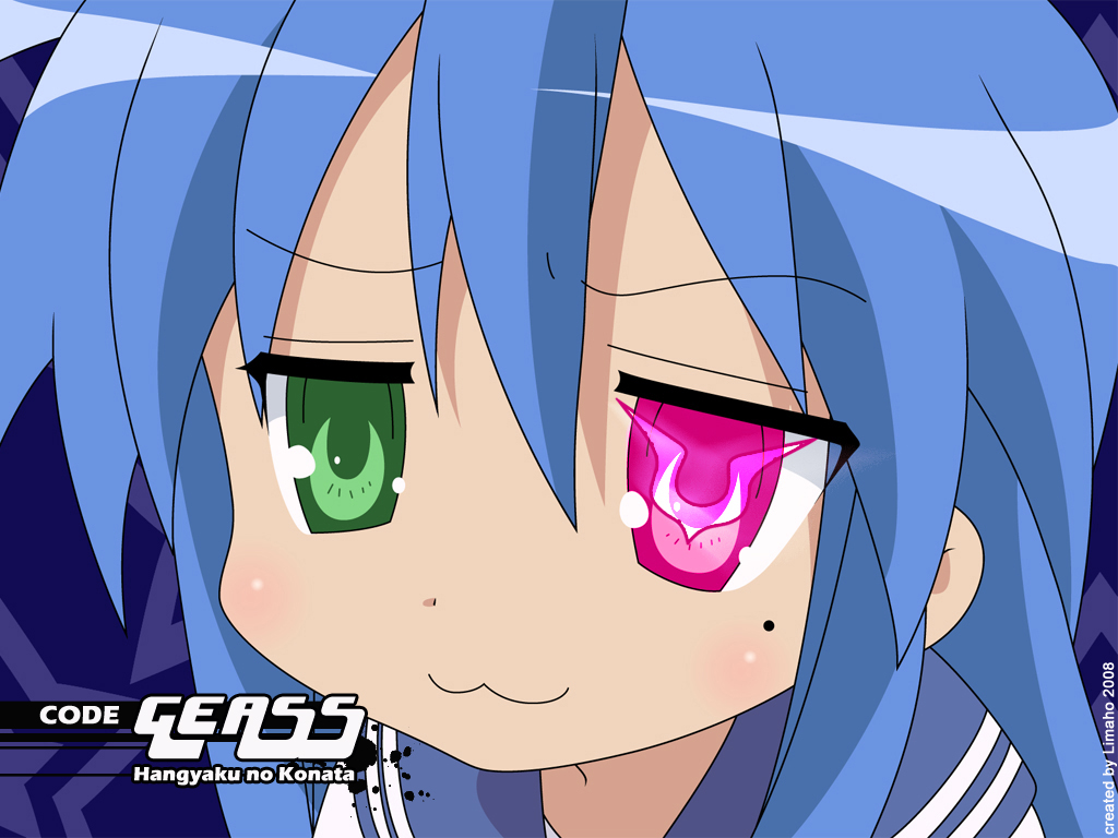 Lelouch Of The Rebellion, Lucky Star, Konata Izumi, - Lucky Star Konata Code Geass - HD Wallpaper 