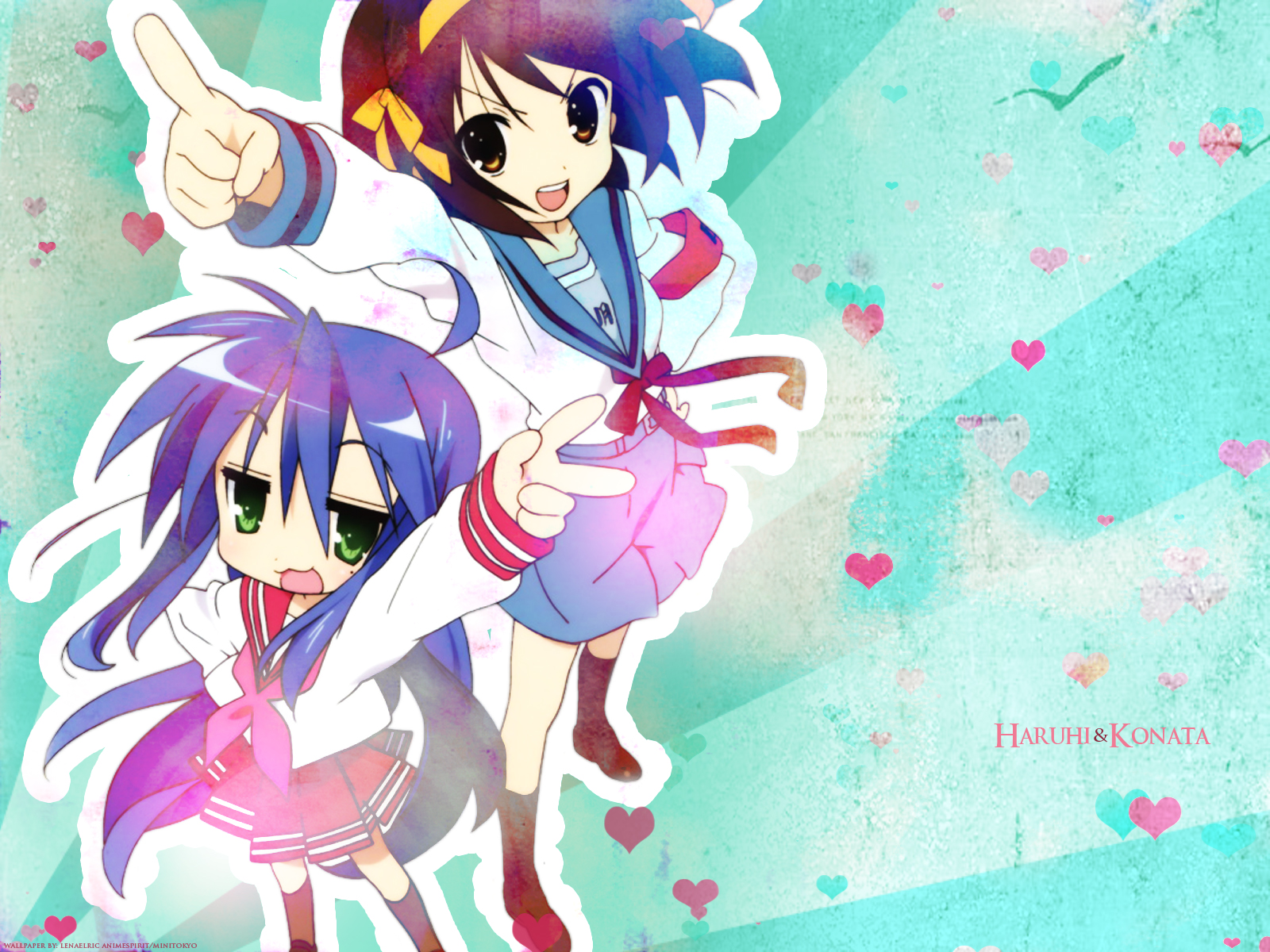 Yoshimizu Kagami, Noizi Ito, Kyoto Animation, The Melancholy - Konata Izumi Vs Haruhi Suzumiya - HD Wallpaper 