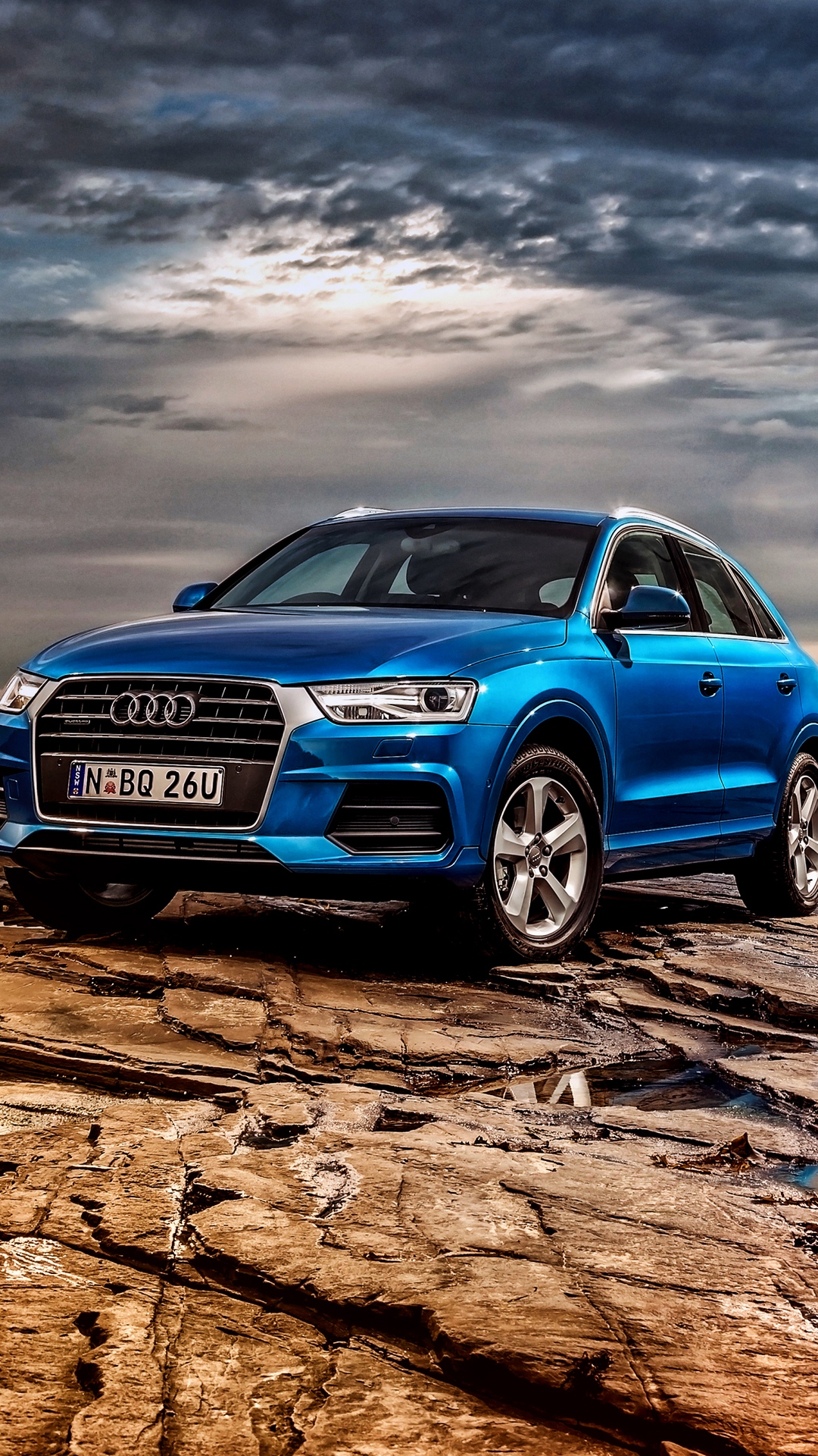 Wallpaper Audi, Q3, Tfsi, Quattro, Au-spec, Blue, Side - HD Wallpaper 