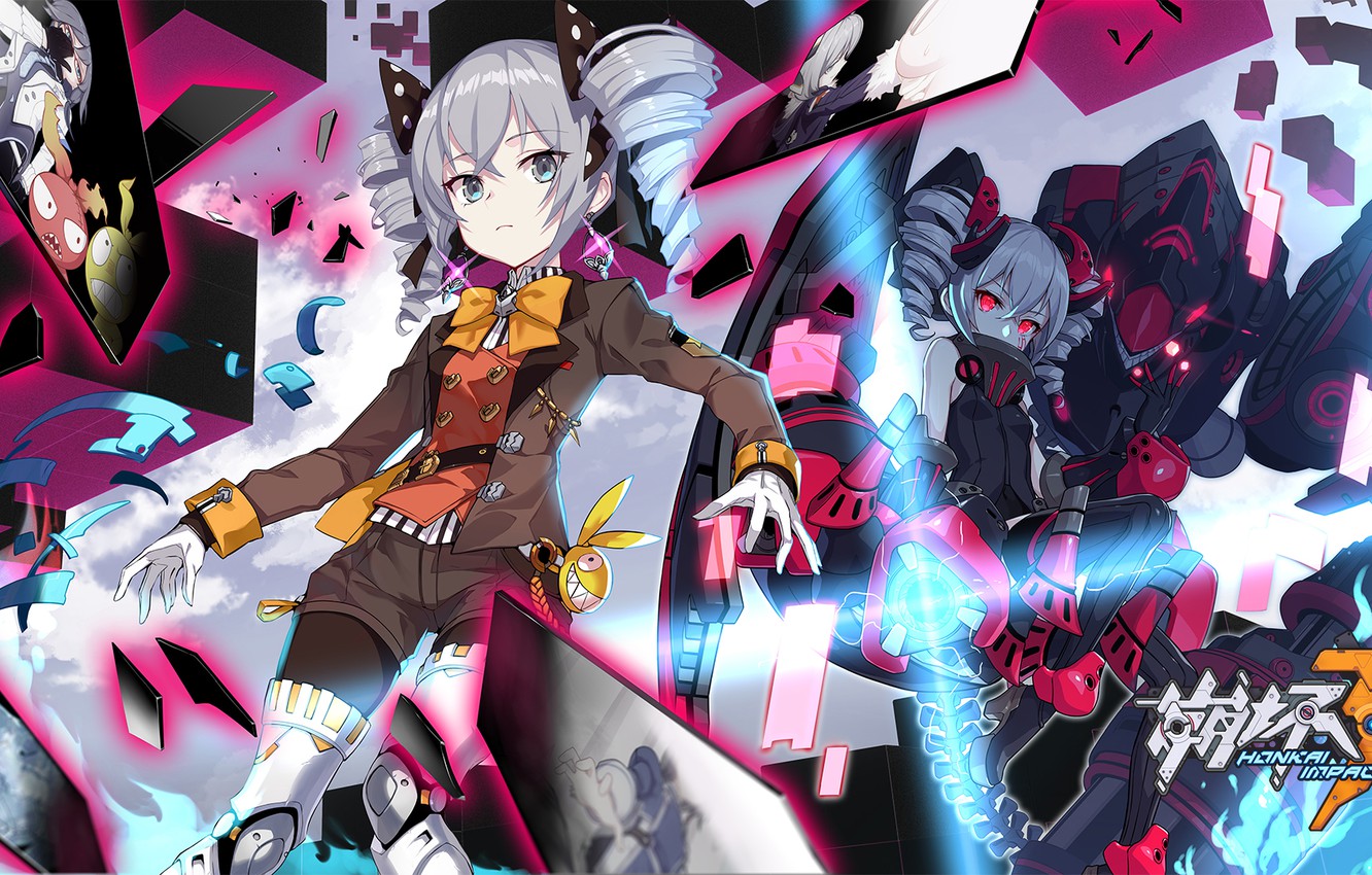 Photo Wallpaper Collage, The Game, Robot, Anime, Girl, - Honkai Impact 3 Bronya - HD Wallpaper 