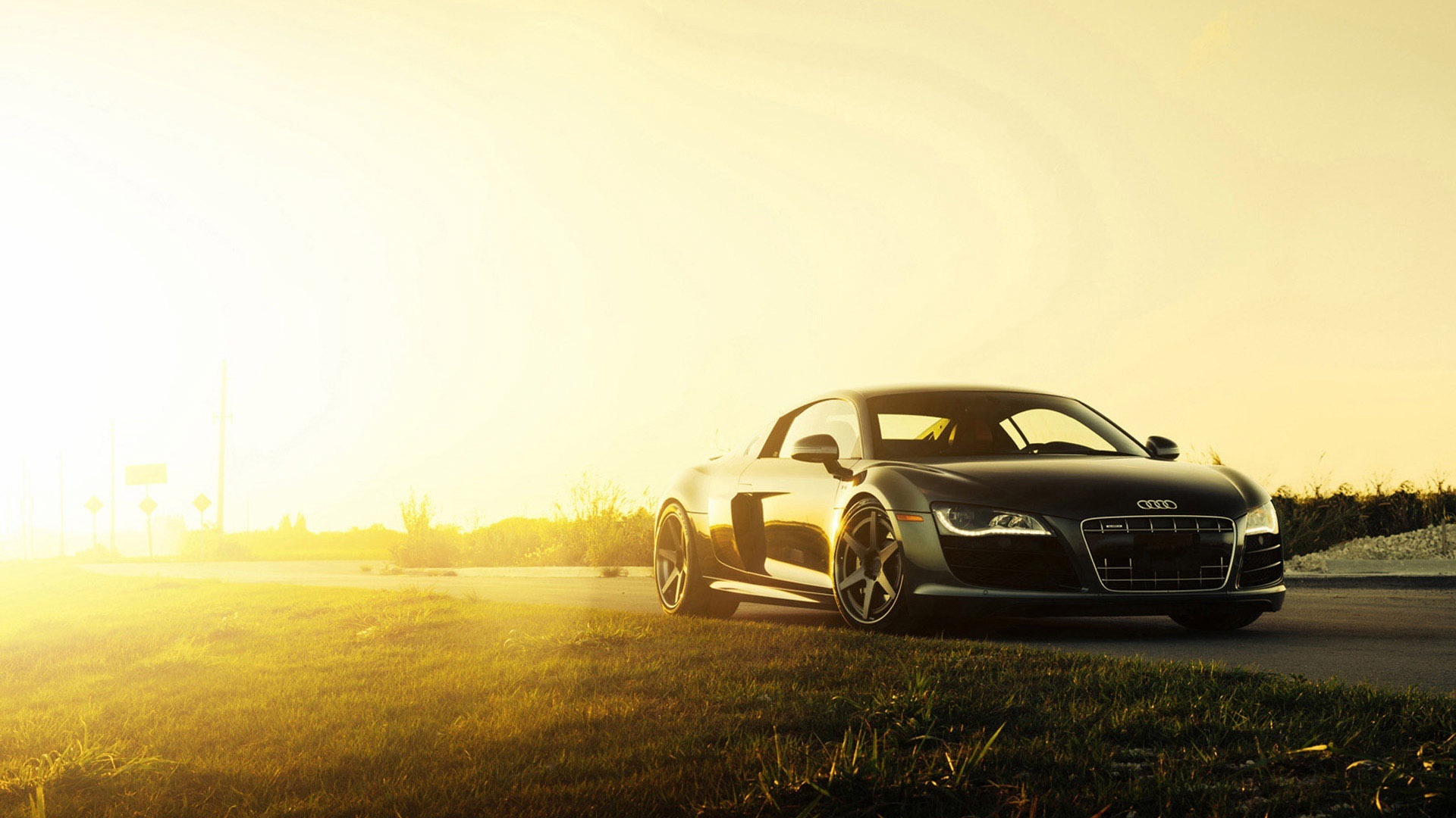 Wallpaper Audi, R8, V10, Side View, Black - Audi R8 Spyder Wallpaper 1080p - HD Wallpaper 