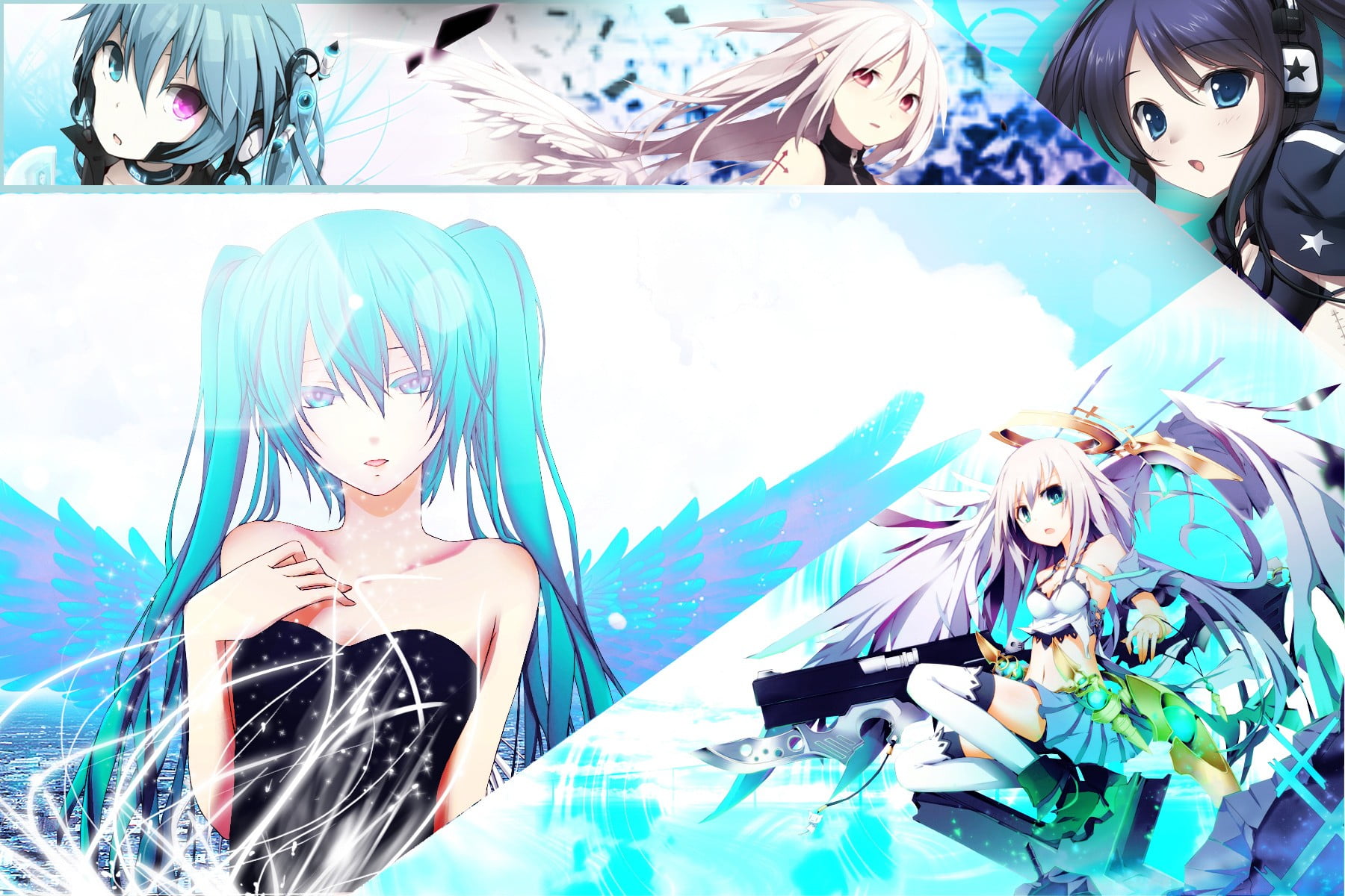 Black Rock Shooter Ene And Hatsune Miku - HD Wallpaper 