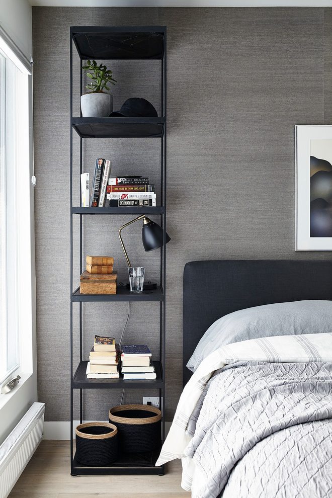 Toronto Ikea Vittsjo Shelf With Metal Table Lamps Bedroom - Ikea Vittsjo Bedroom - HD Wallpaper 