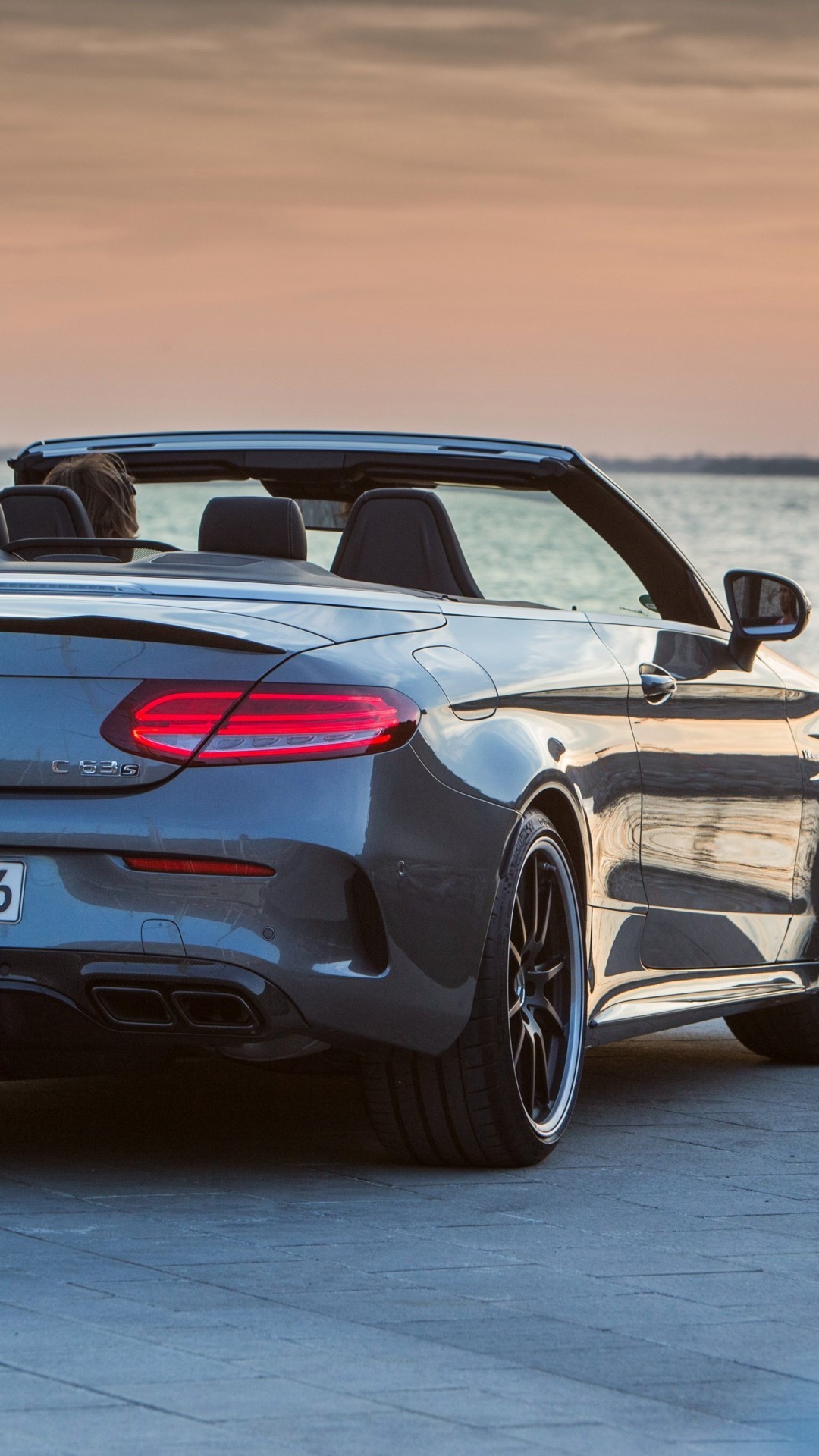 Mercedes Amg C63 S Cabriolet, Cars, Back View, Space - Mercedes-benz C-class - HD Wallpaper 