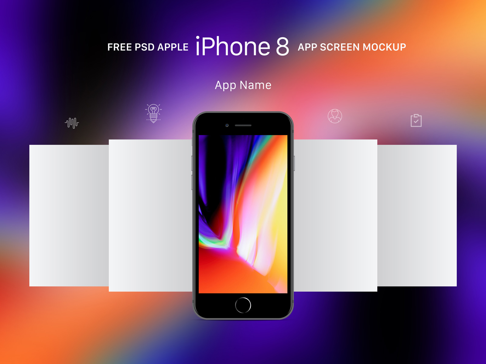 Iphone 8 Gold, Gray & Space Gray Mockup - Iphone 8 App Mockup Psd - HD Wallpaper 
