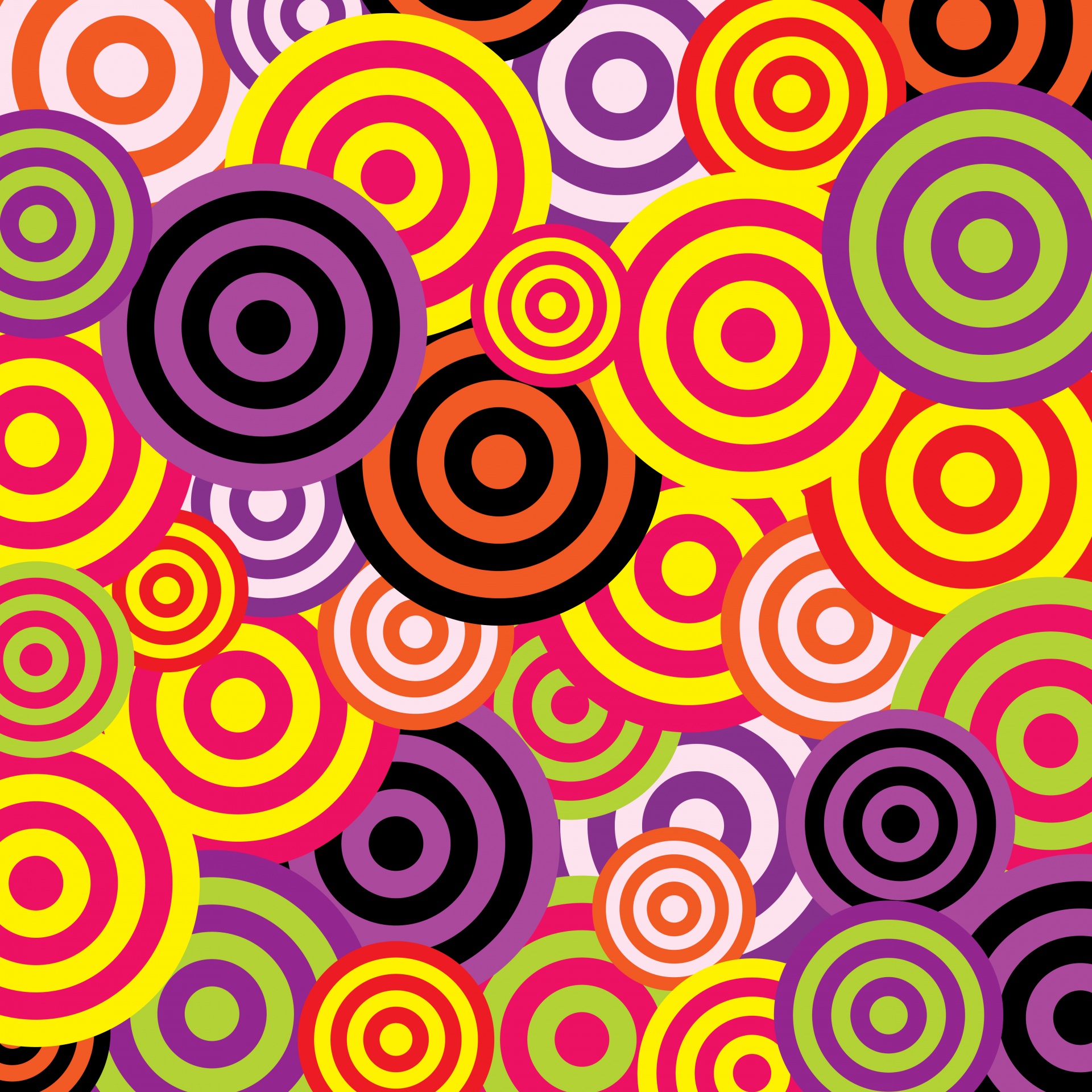 Circles Retro Vintage Free Photo - Retro 60's Background - HD Wallpaper 