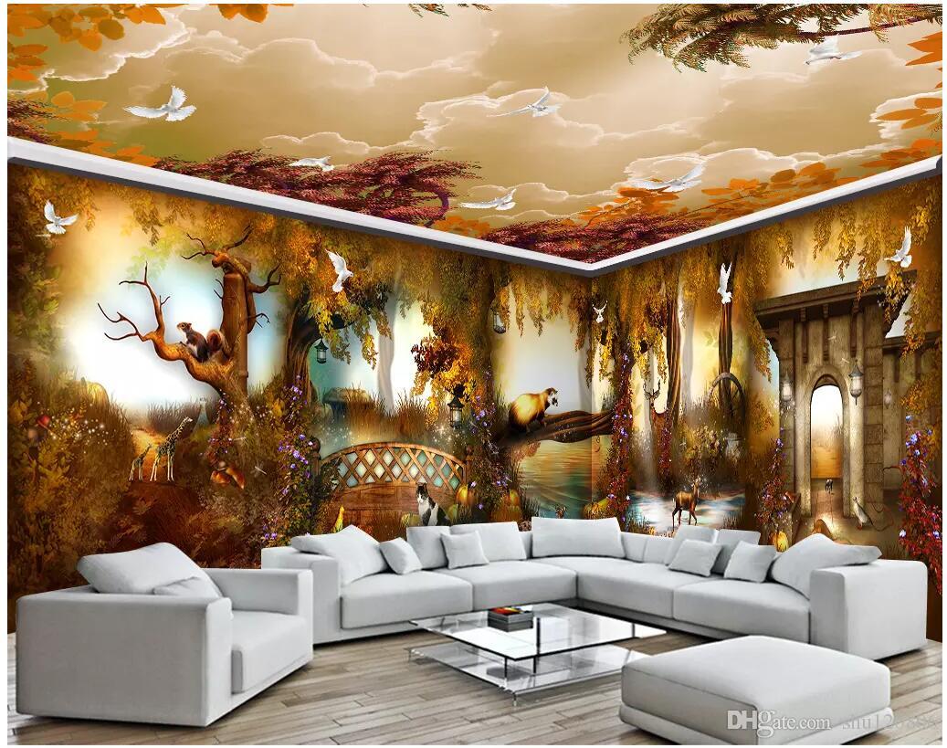 3d Walls Design Full Room - HD Wallpaper 