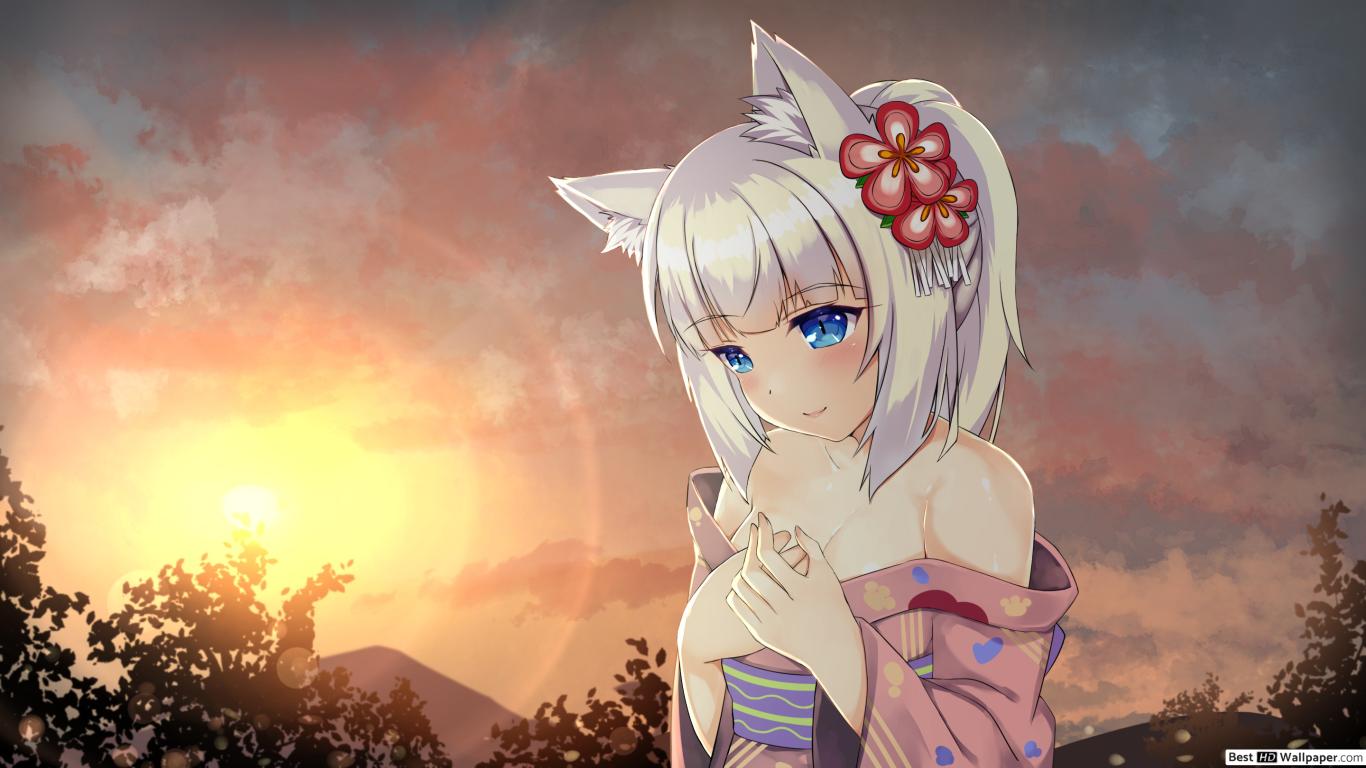 Nekopara Vanilla Waifu 1366x768 Wallpaper Teahub Io