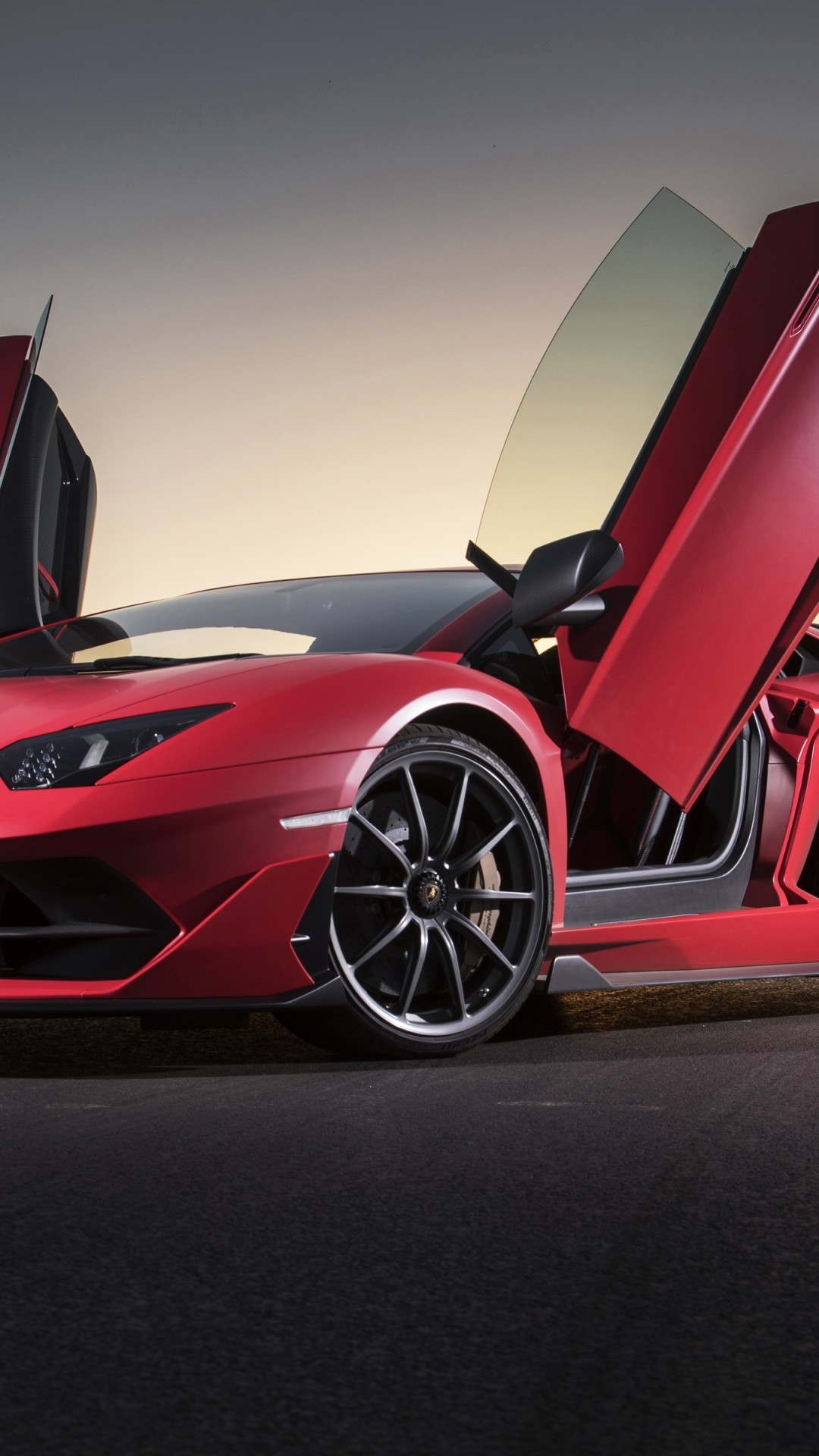 Lamborghini Aventador Svj, Red, Doors, Supercars - 2019 Lamborghini Aventador Svj - HD Wallpaper 