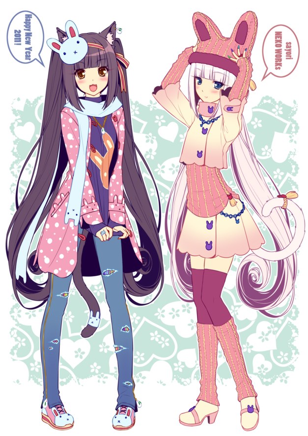 Neko Girls - Chocola And Vanilla Neko - HD Wallpaper 
