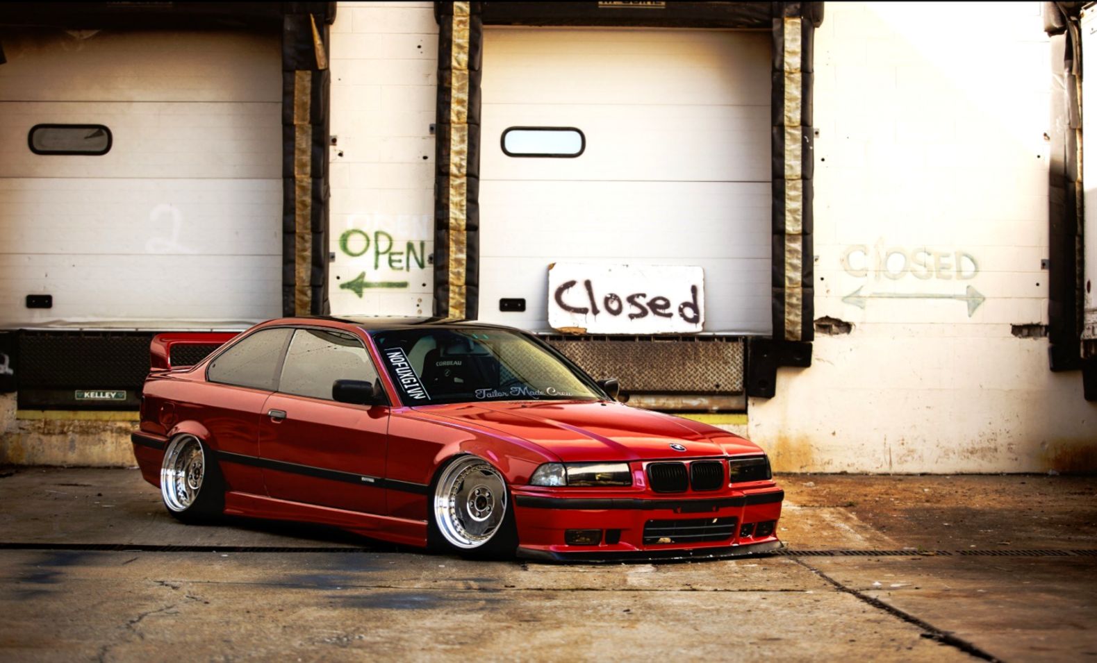 Bmw E36 Red Tuning Parking - Bmw E36 Full Hd - HD Wallpaper 