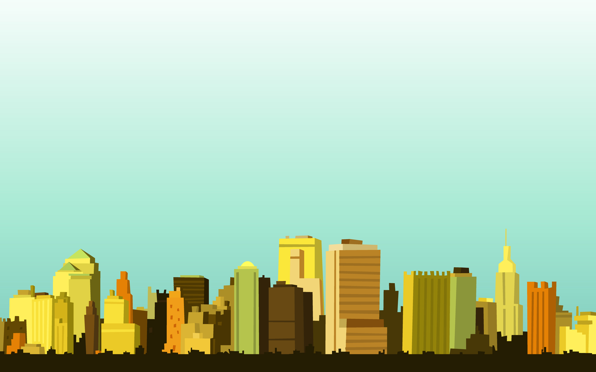 Minimalist City Background - HD Wallpaper 
