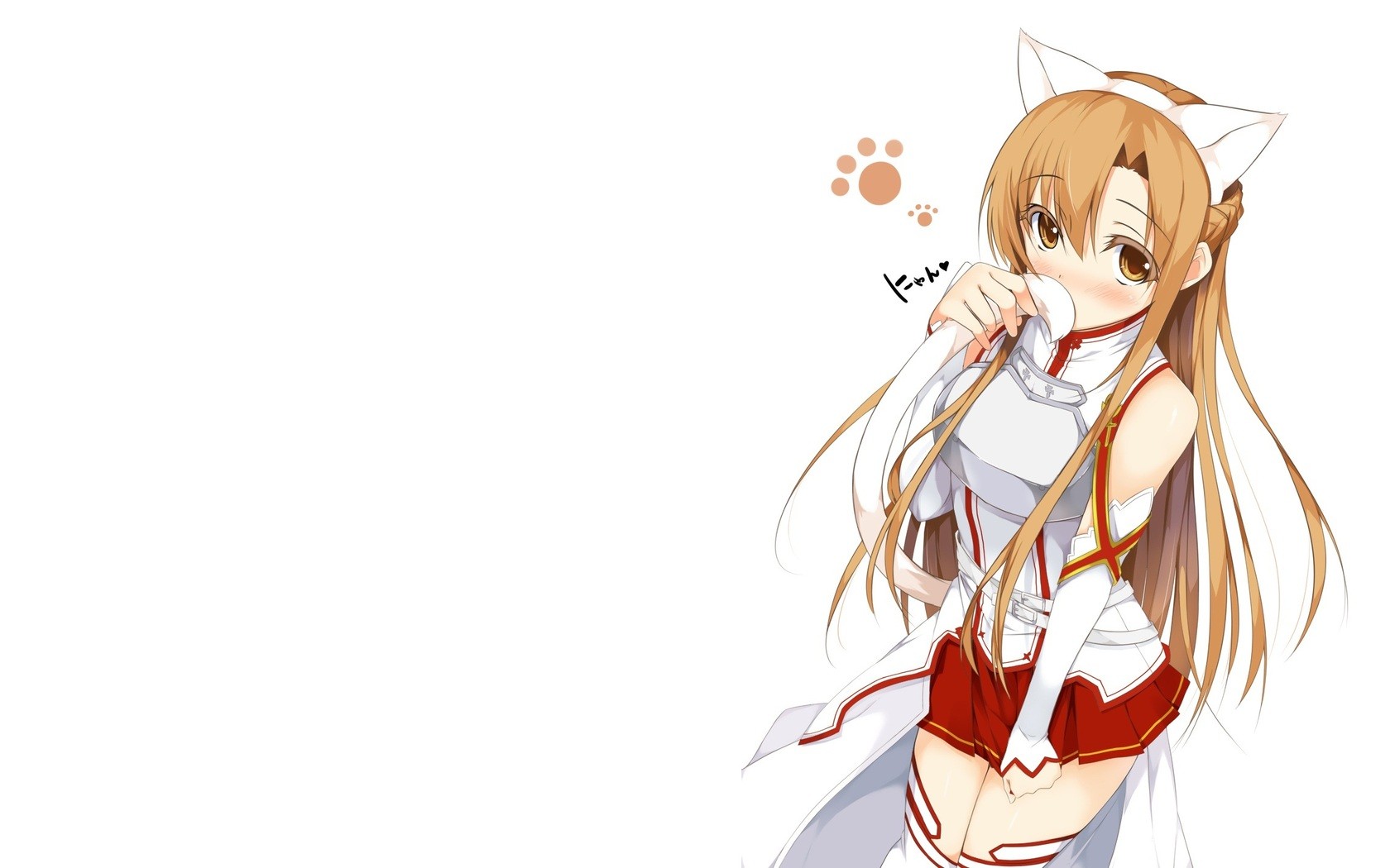 Wallpaper - Asuna With Cat Ears - HD Wallpaper 