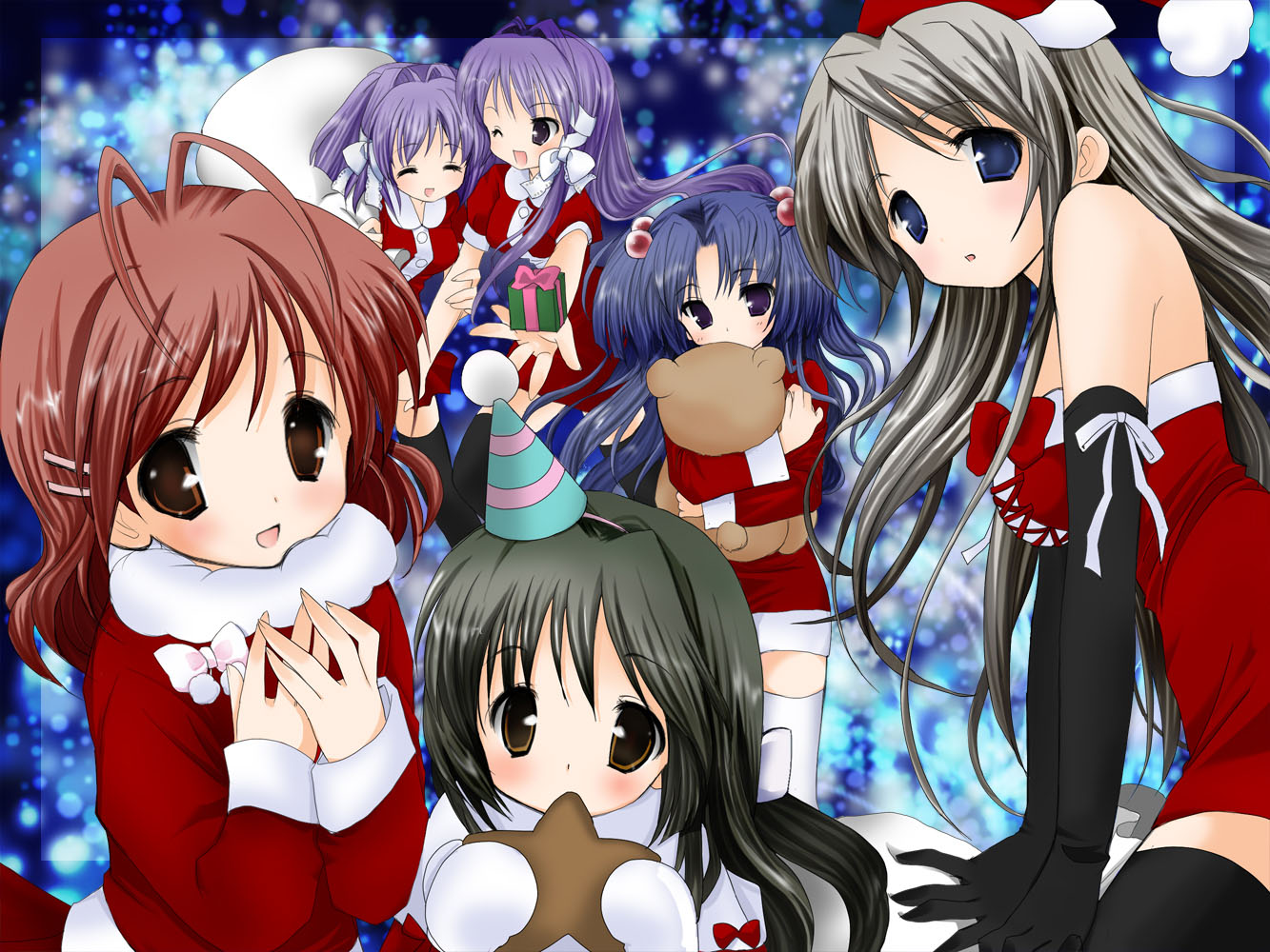 Christmas Clannad Fujibayashi Kyou Fujibayashi Ryou - Anime Clannad Christmas - HD Wallpaper 