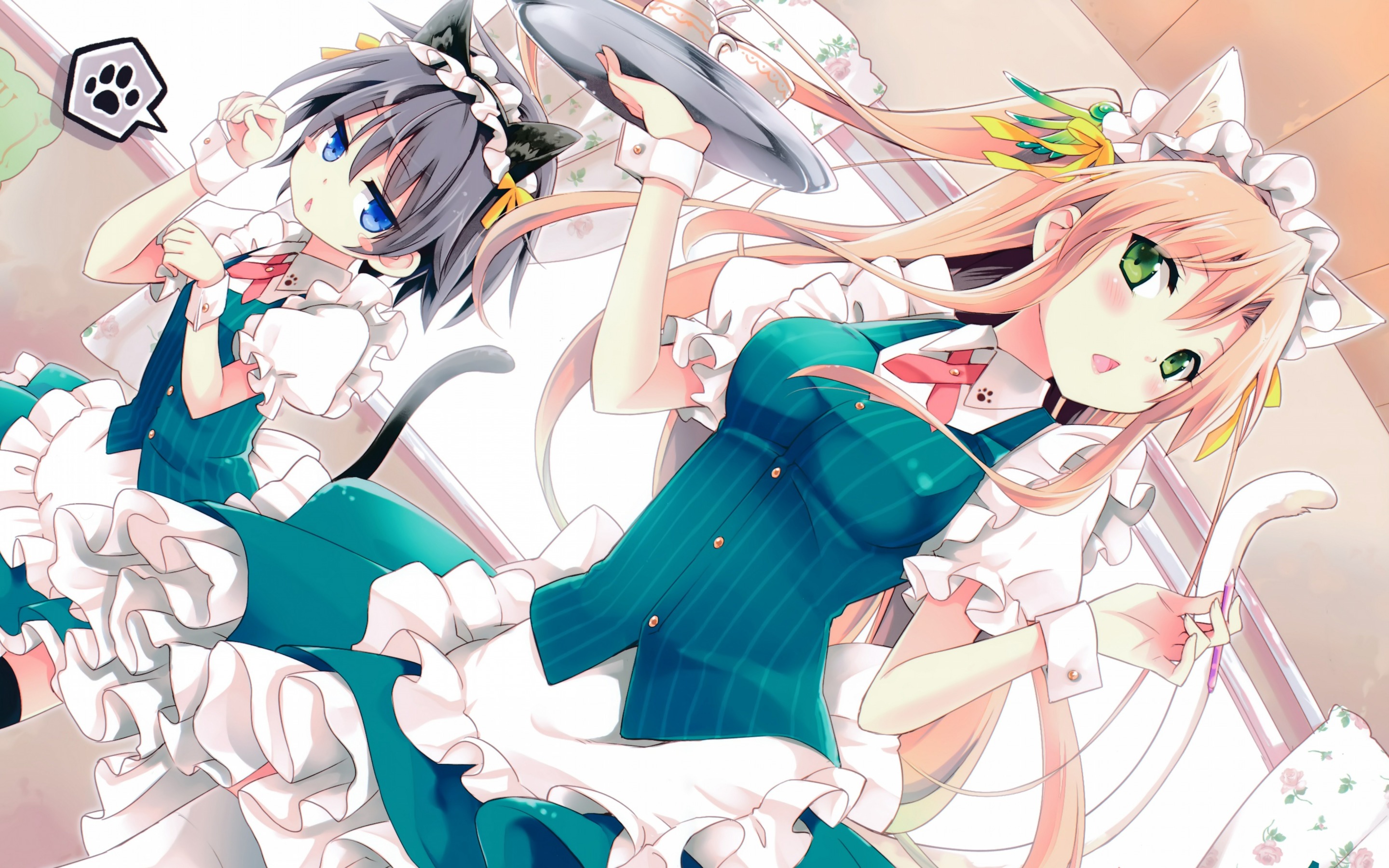 Neko Girl, Japonese Manga, Moe, Anime Girl, Bishojo, - Bishojo Girl - HD Wallpaper 