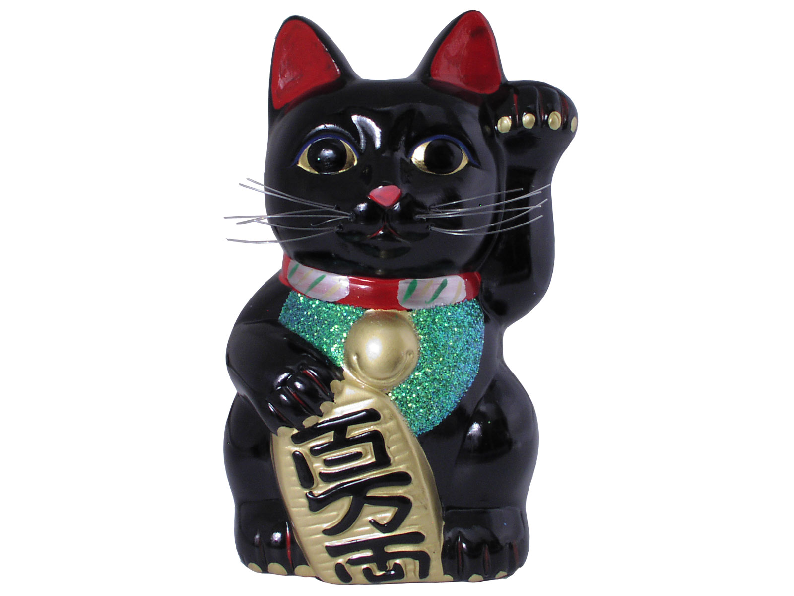 Japanese Black Lucky Cat - HD Wallpaper 