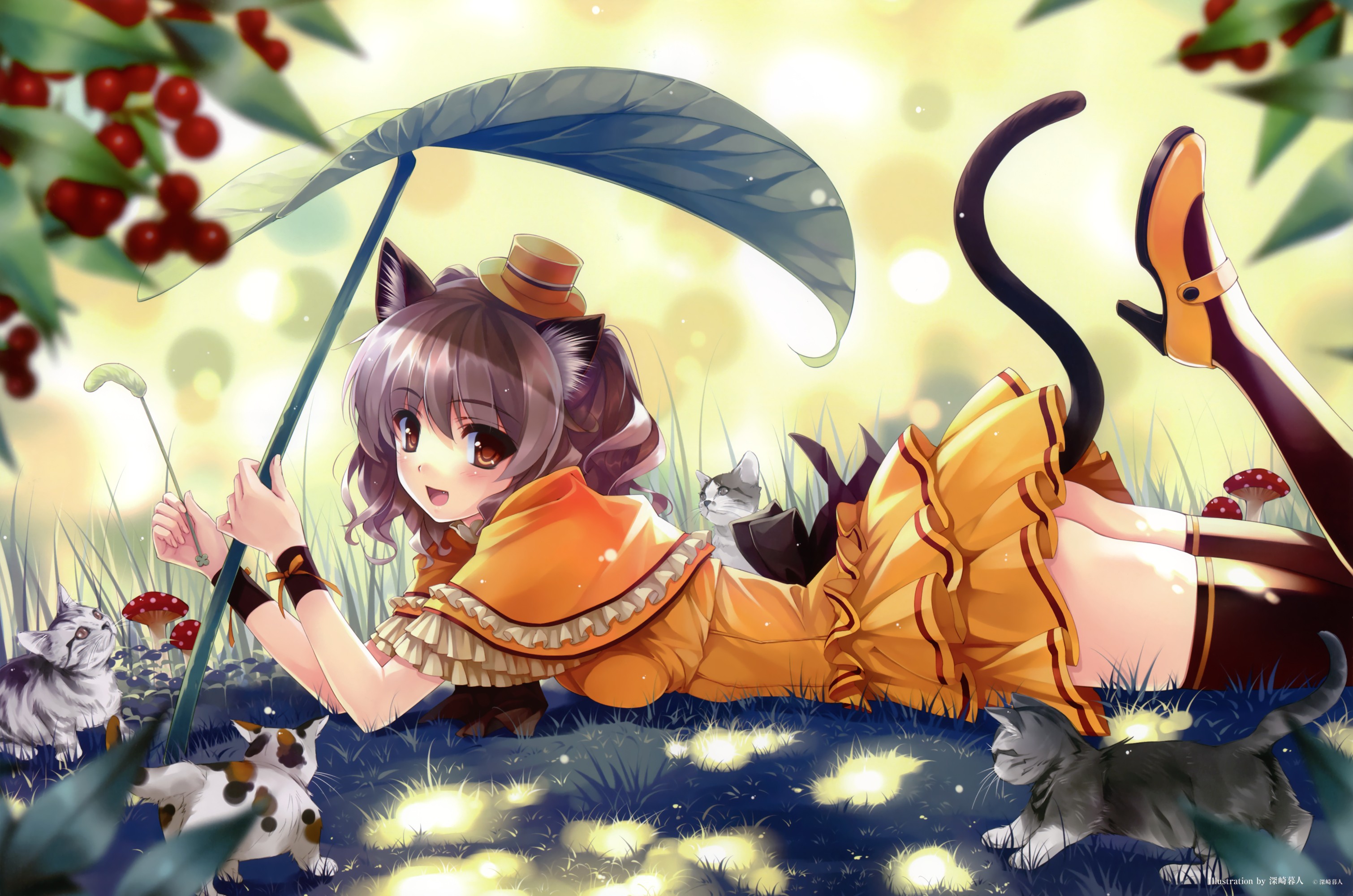 Nekogirl Cats Catgirl Tail Anime - Macbook 15 Inch Anime - HD Wallpaper 