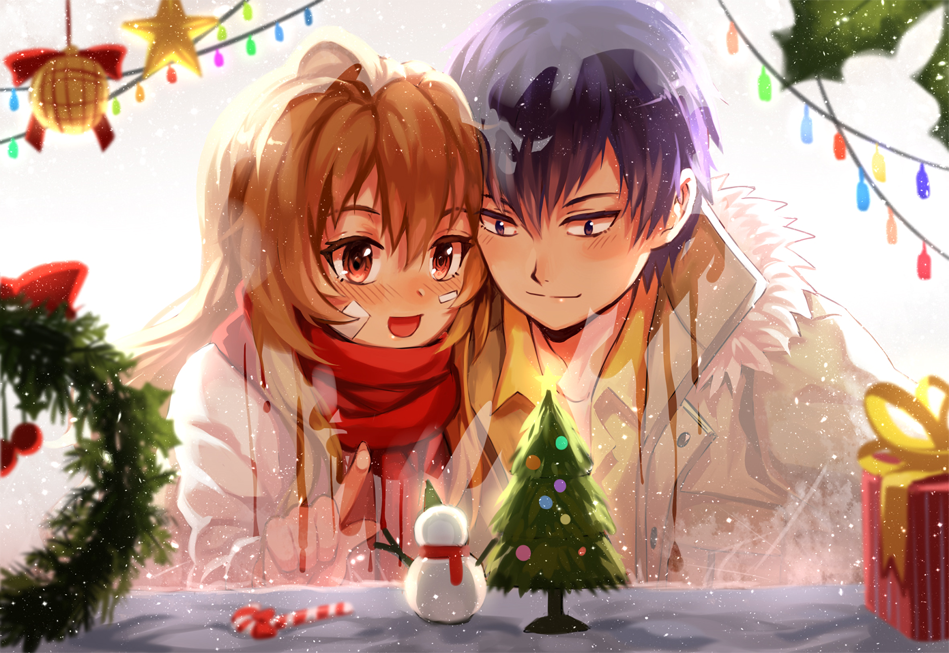 Taiga X Ryuuji Christmas - HD Wallpaper 