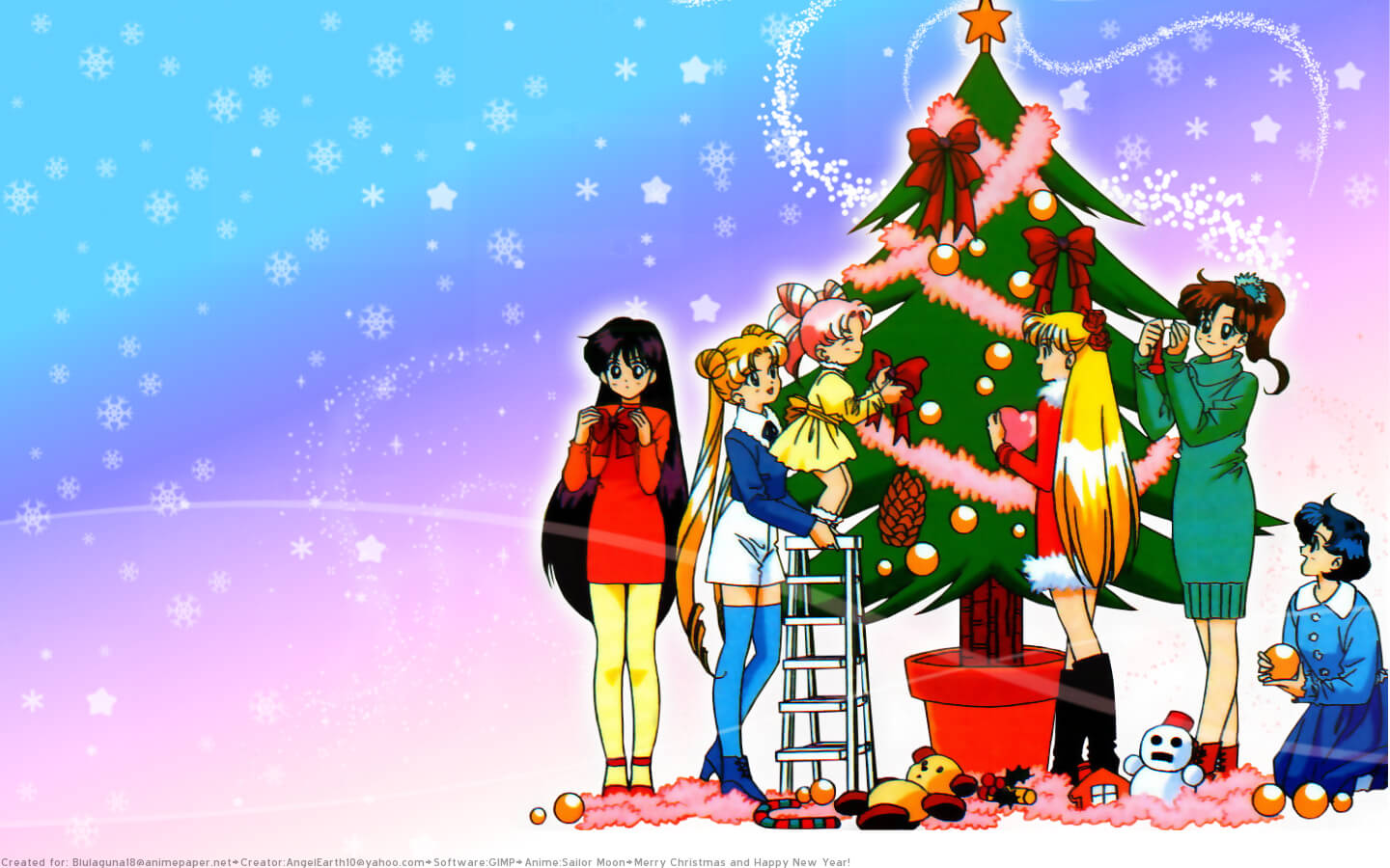 Merry Christmas Starfox2000 - Sailor Moon Christmas Background - HD Wallpaper 