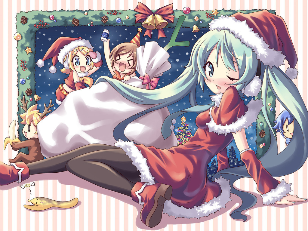 Vocaloid Christmas - HD Wallpaper 
