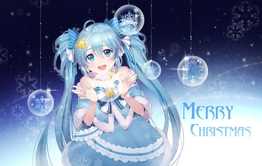 Hatsune Miku Merry Christmas - HD Wallpaper 
