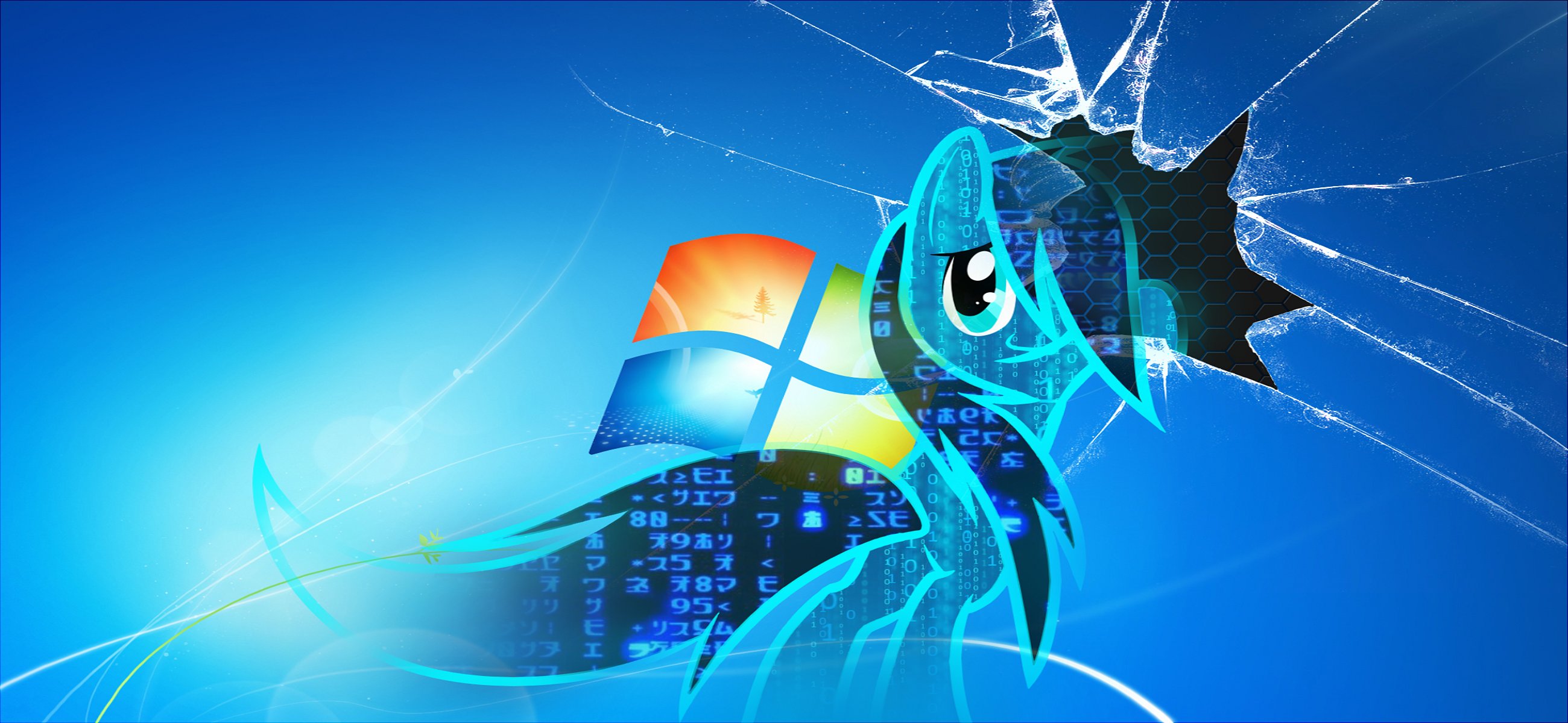 Windows 8 Broken Screen Wallpaper Hd - 2600x1200 Wallpaper 