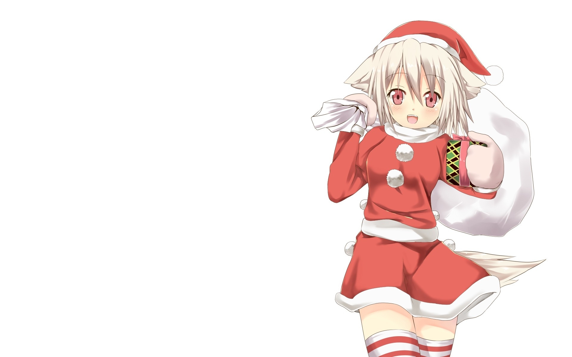 Video Games Touhou Christmas Animal Ears Thigh Highs - Momiji Inubashiri Christmas - HD Wallpaper 