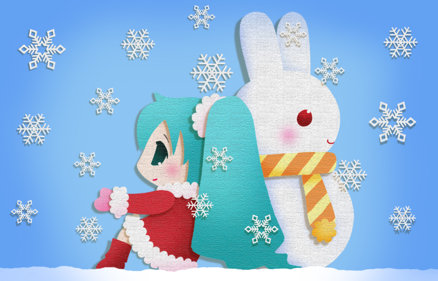Vocaloid, Chibi, And Christmas Image - Movies & Tv - HD Wallpaper 