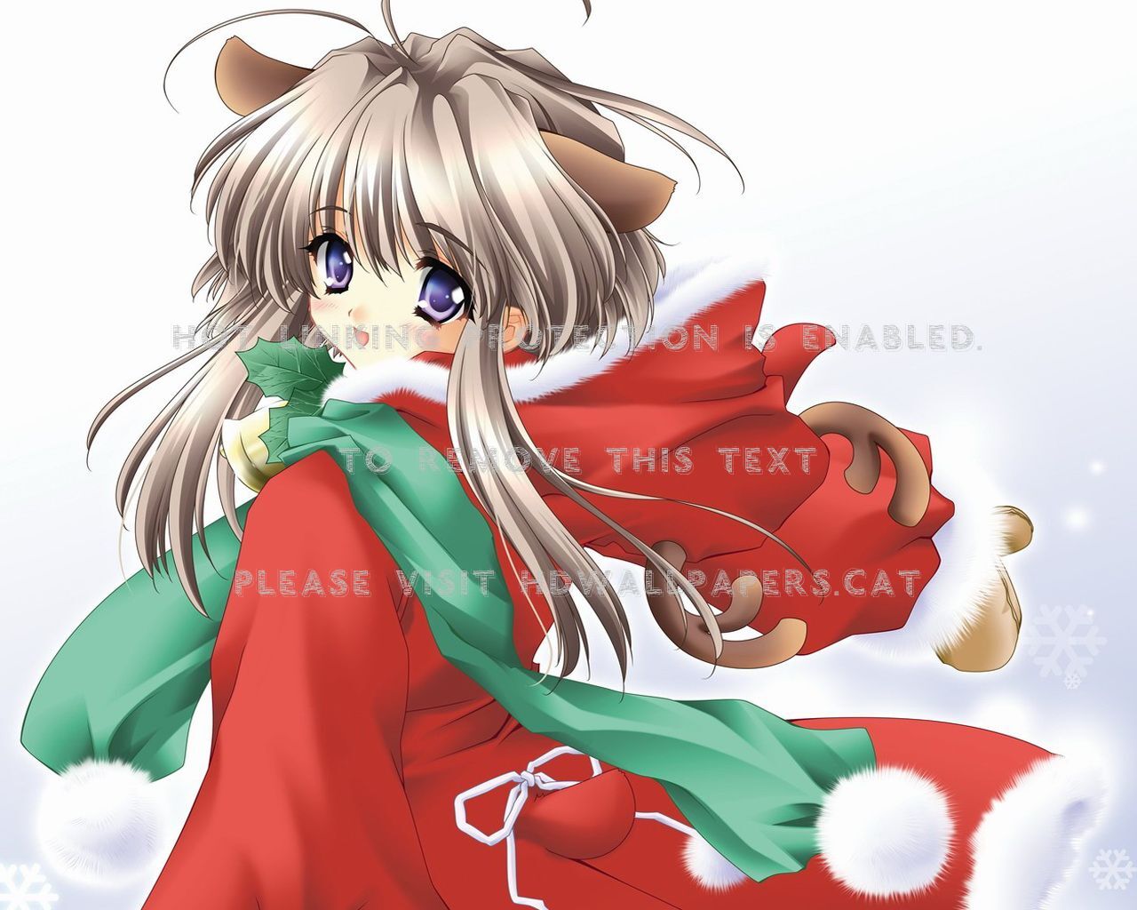 Navidad Green Scarf Christmas Cant Think Of - Christmas Anime - HD Wallpaper 