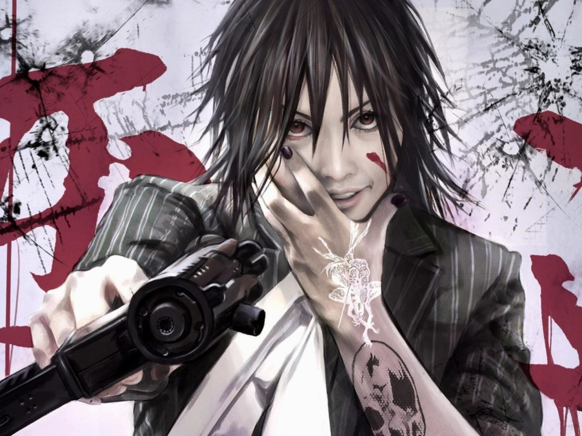 Free Download Wallpapers Anime Girl With Gun Tattoo - Background Anime Boy With Gun - HD Wallpaper 