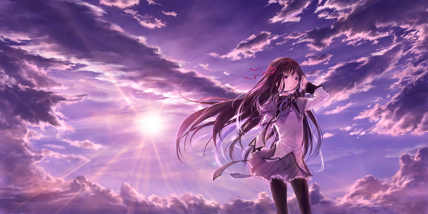 Madoka Magica Wallpaper Homura - HD Wallpaper 