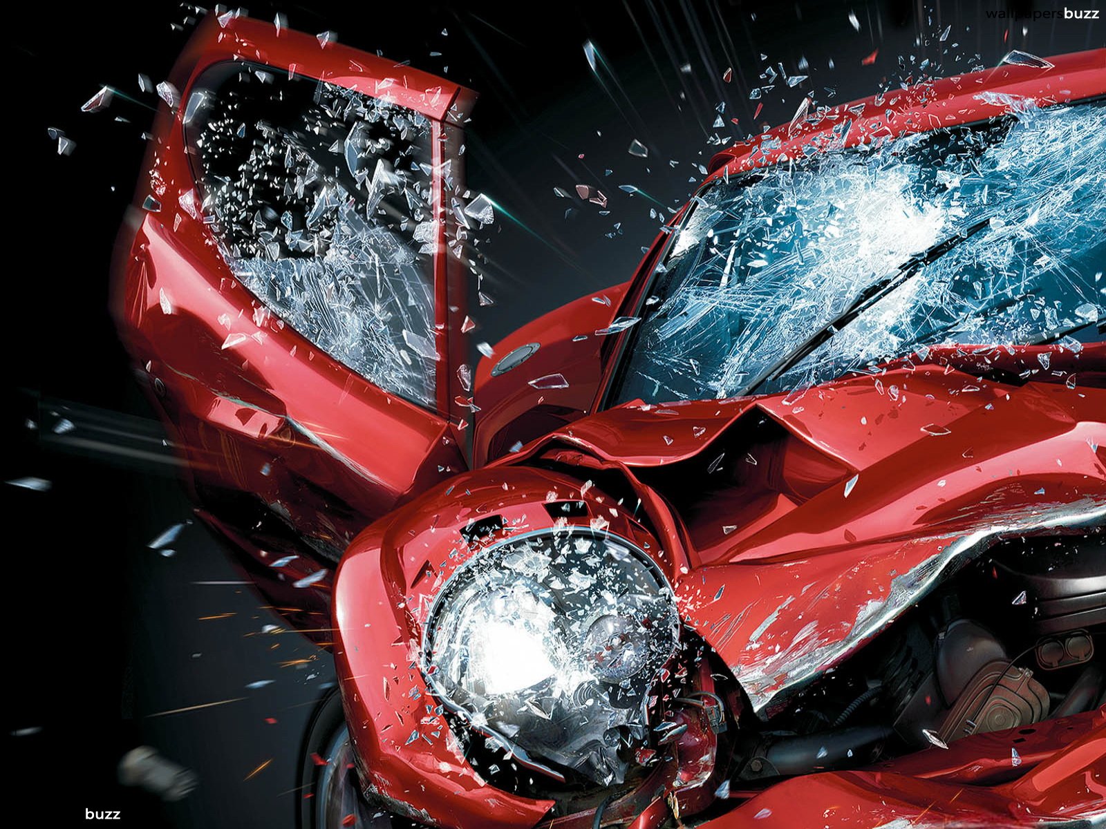 Broken Car Screen Wallpaper Image - Body Repair - HD Wallpaper 