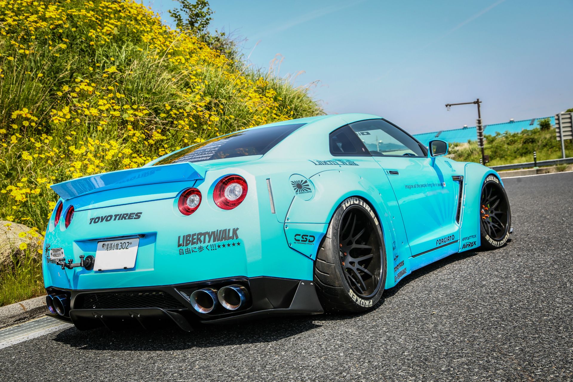 Blue Liberty Walk Gtr - HD Wallpaper 