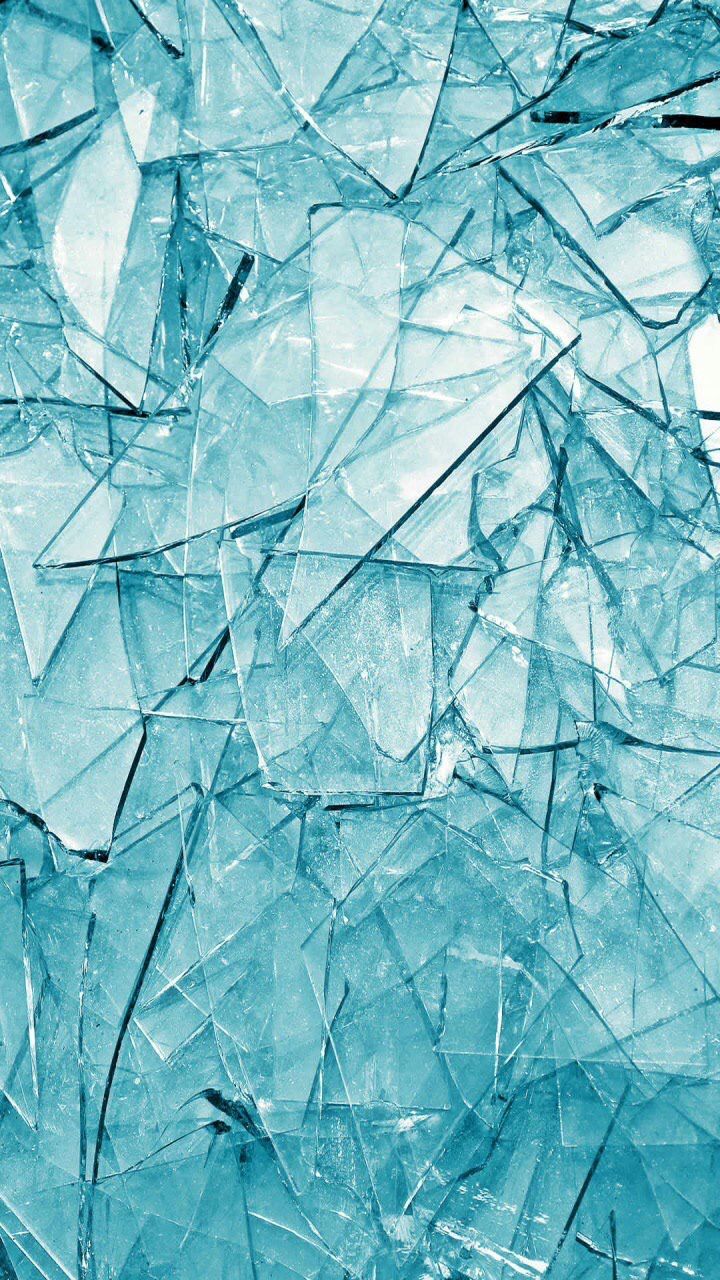 Blue Broken Glass Texture - HD Wallpaper 