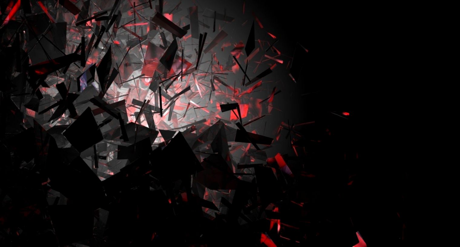 Wallpaper 3d Broken Glass Abstract Wallpapers 1080p - Black And Red  Abstract Hd - 1520x819 Wallpaper 