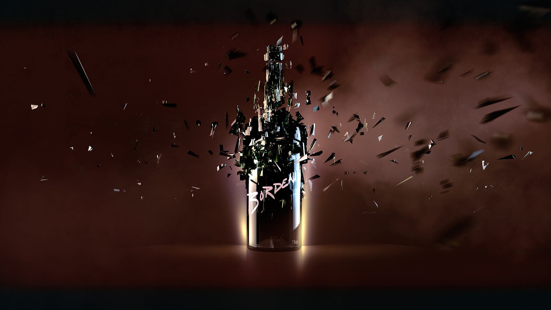 Broken Glass Bottle - HD Wallpaper 