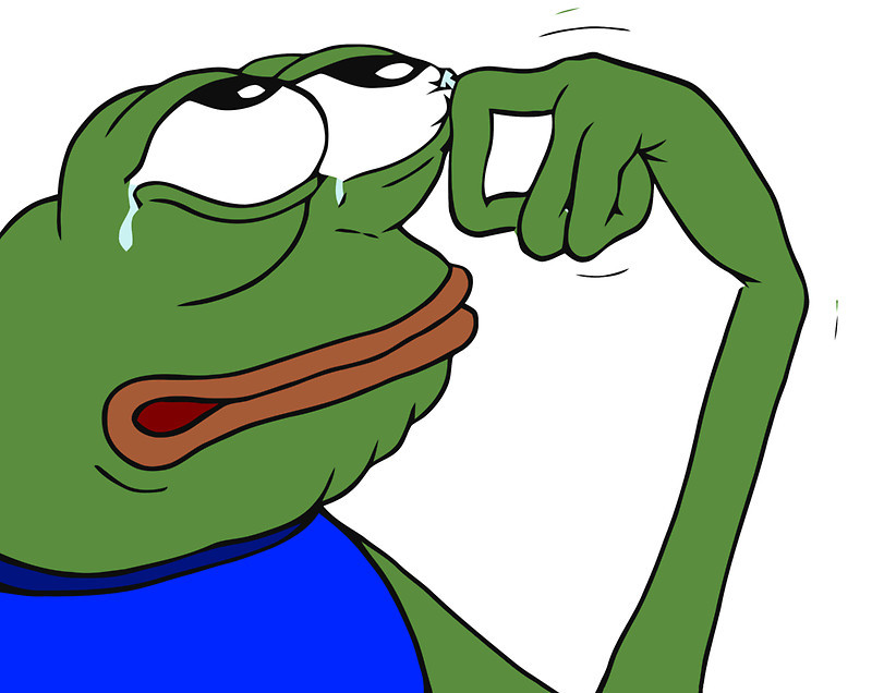 Meme, Reaction, And Pepe Image - Pepe The Frog Wiping Tear - HD Wallpaper 