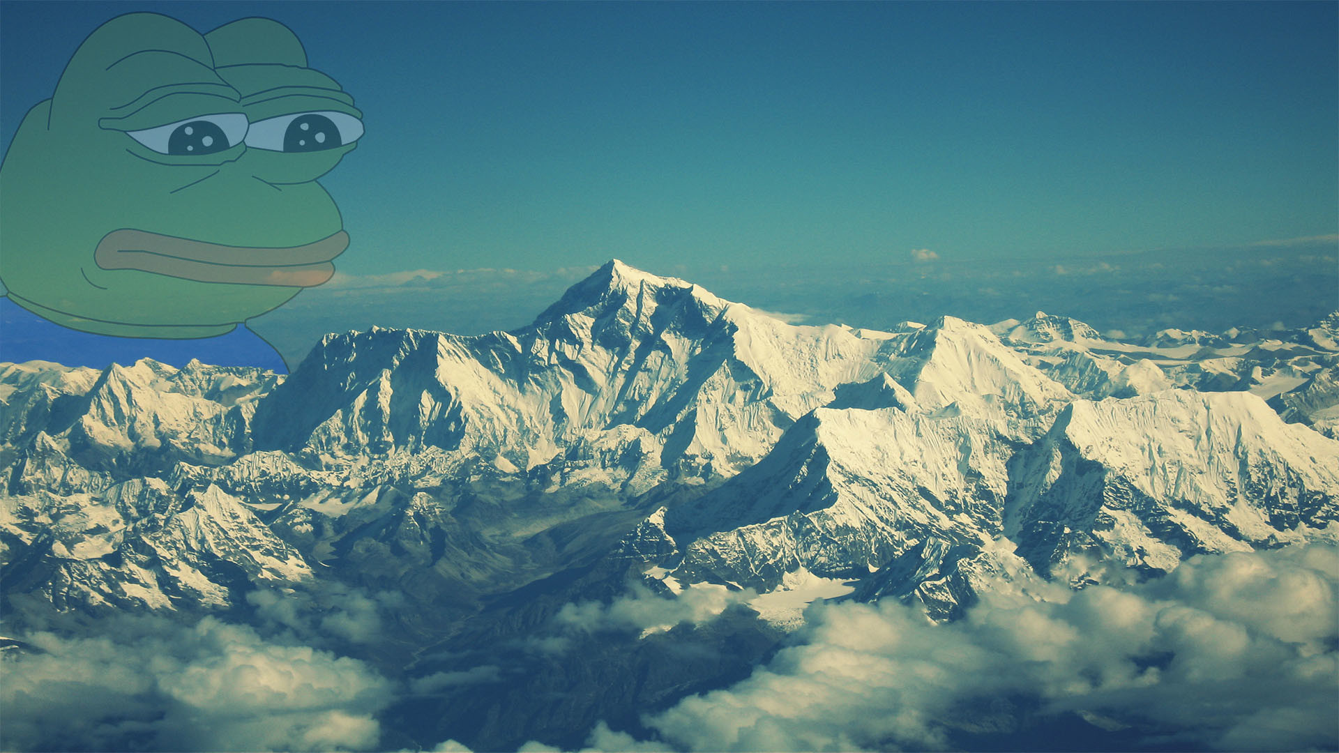1920x1080, Mountain Pepe By Therarestone Mountain Pepe - Mount Everest Above The Clouds - HD Wallpaper 