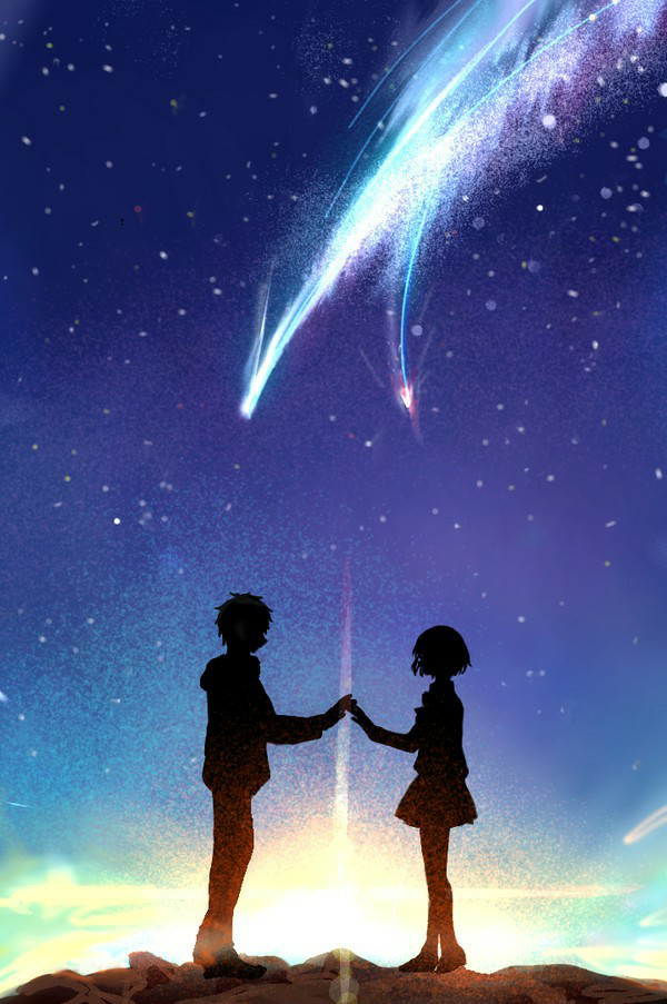 Yourname, Wallpaper, Film - Kimi No Na Wa Silhouette - HD Wallpaper 