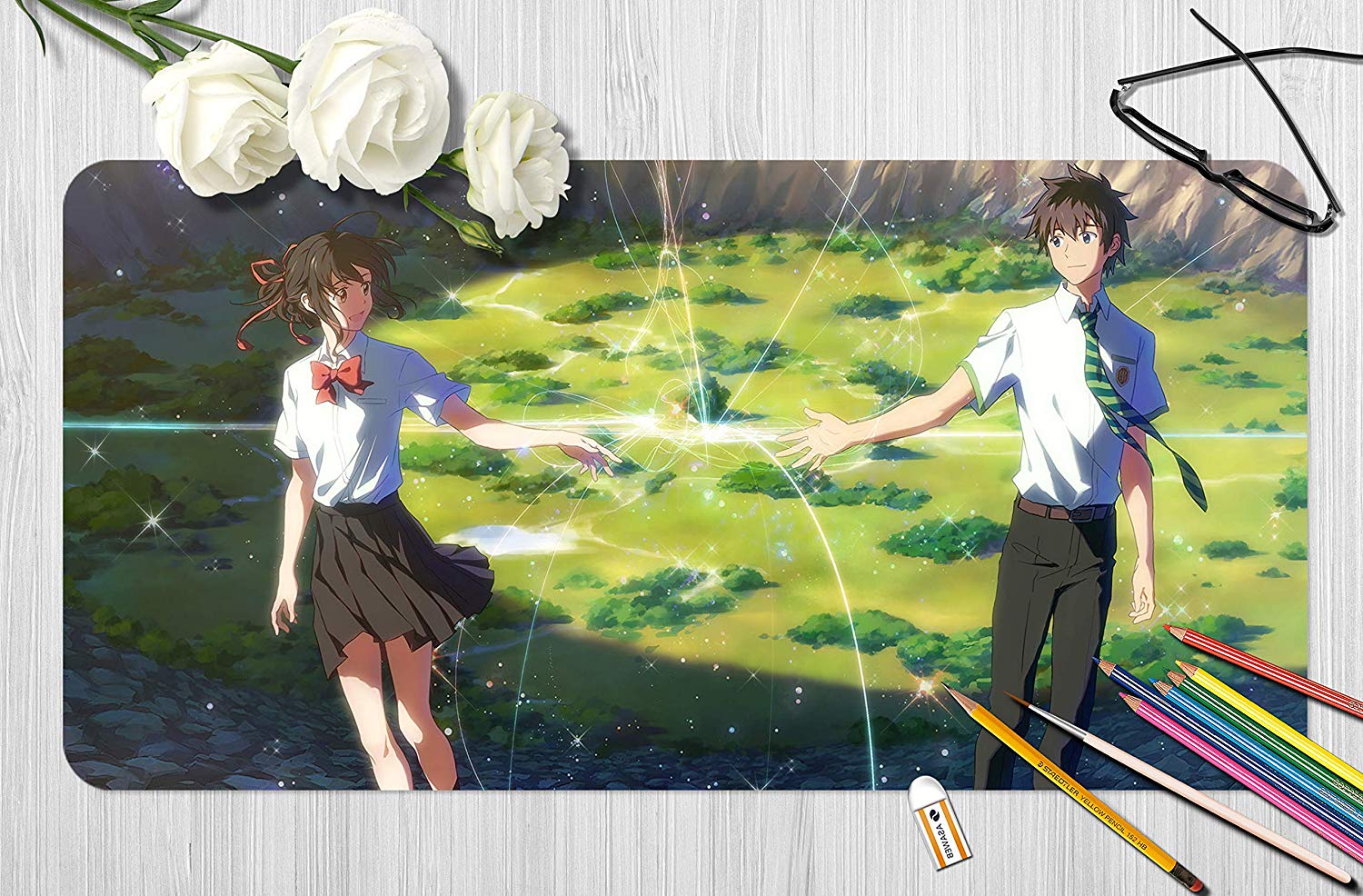 Aj Wallpaper 3d Your Name 298 Japan Anime Non-slip - Pelicula Anime Your Name - HD Wallpaper 