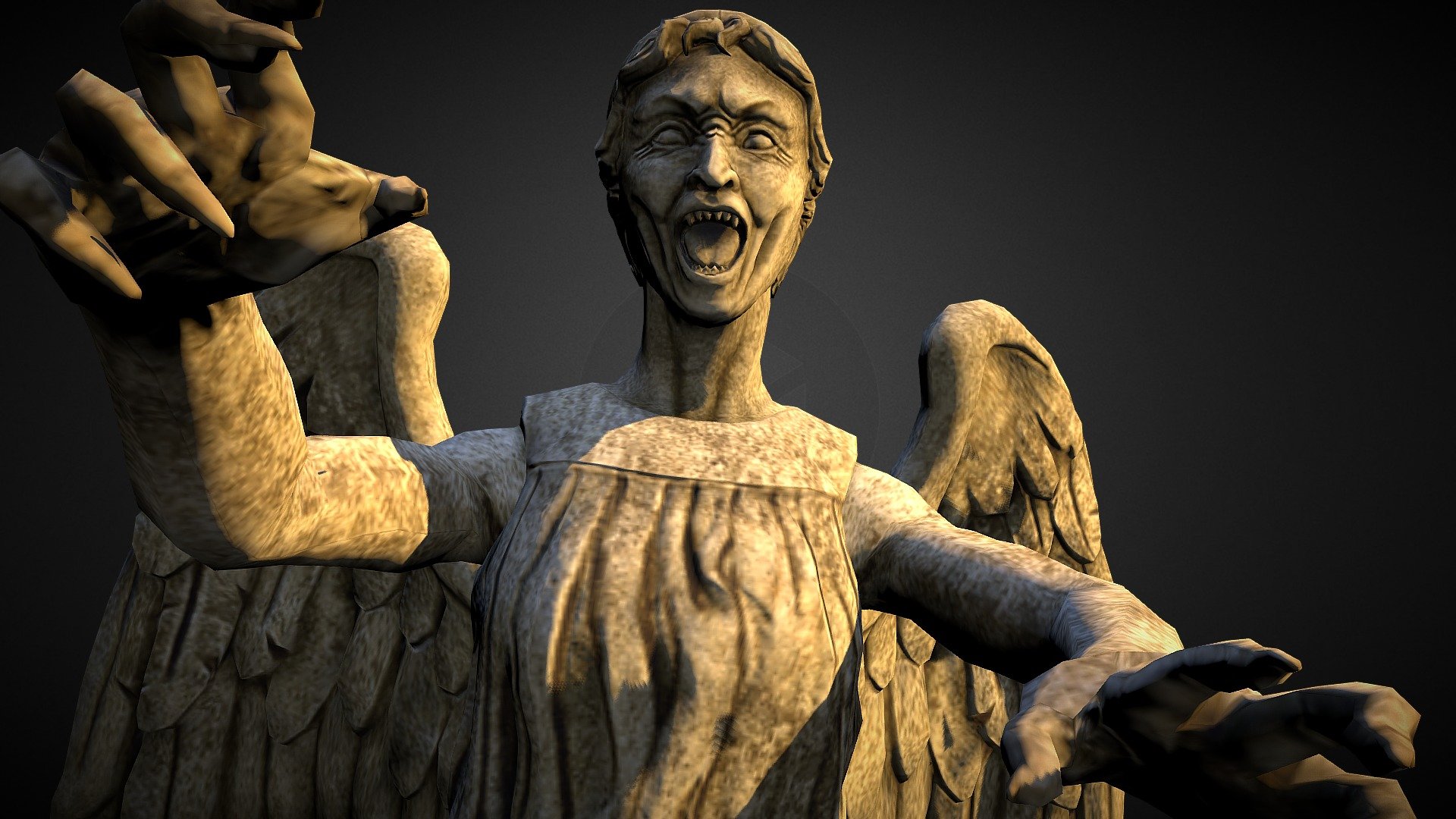 Weeping Angel 3d Model Free Download - HD Wallpaper 